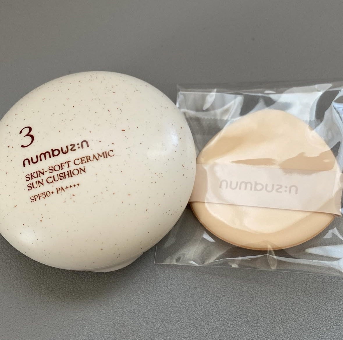 3番 ノーファンデ陶器肌トーンアップクッション/numbuzin/クッションファンデーションを使ったクチコミ(1枚目)