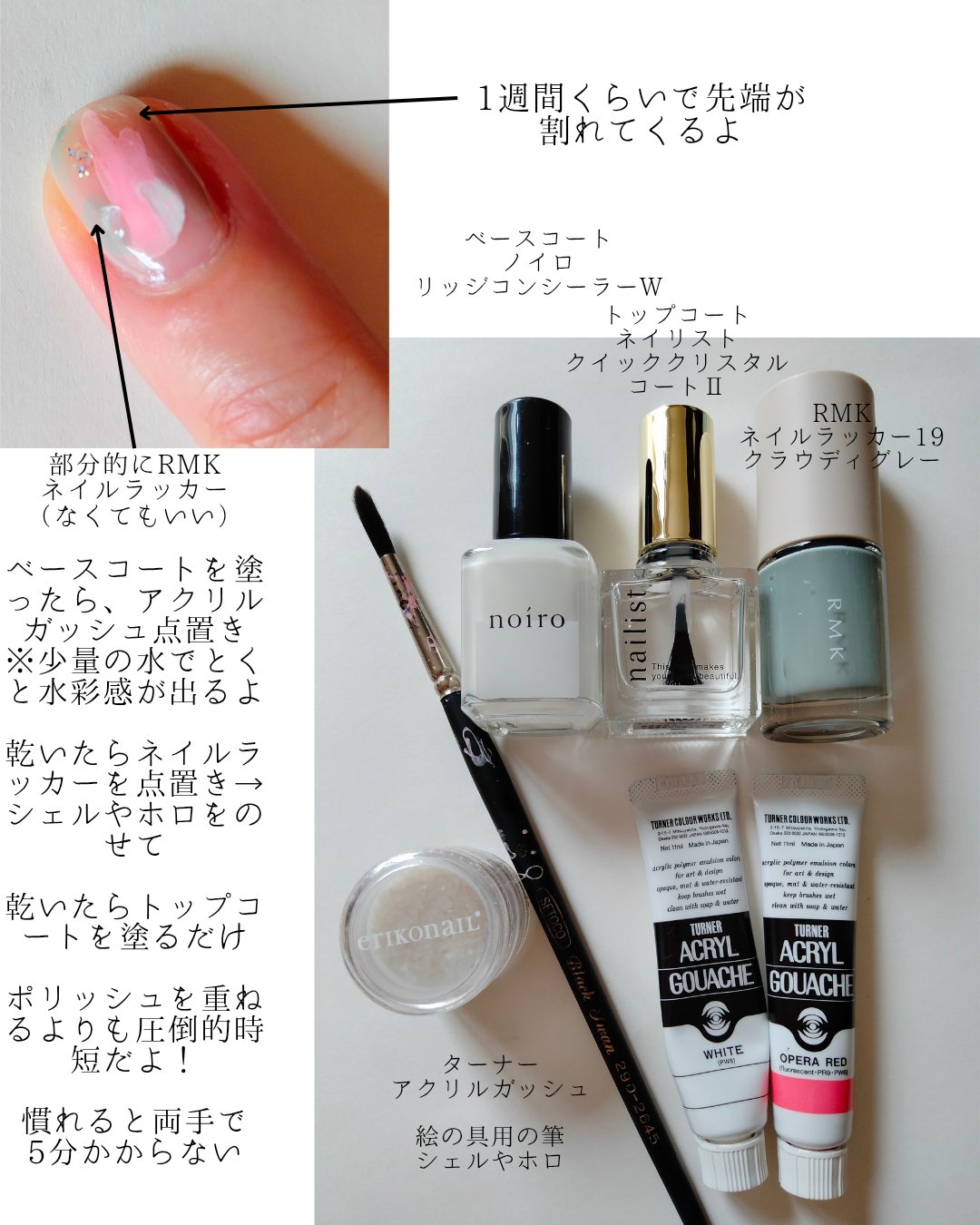 クイッククリスタルコートⅡ/ネイリスト/ネイルトップコートを使ったクチコミ（2枚目）