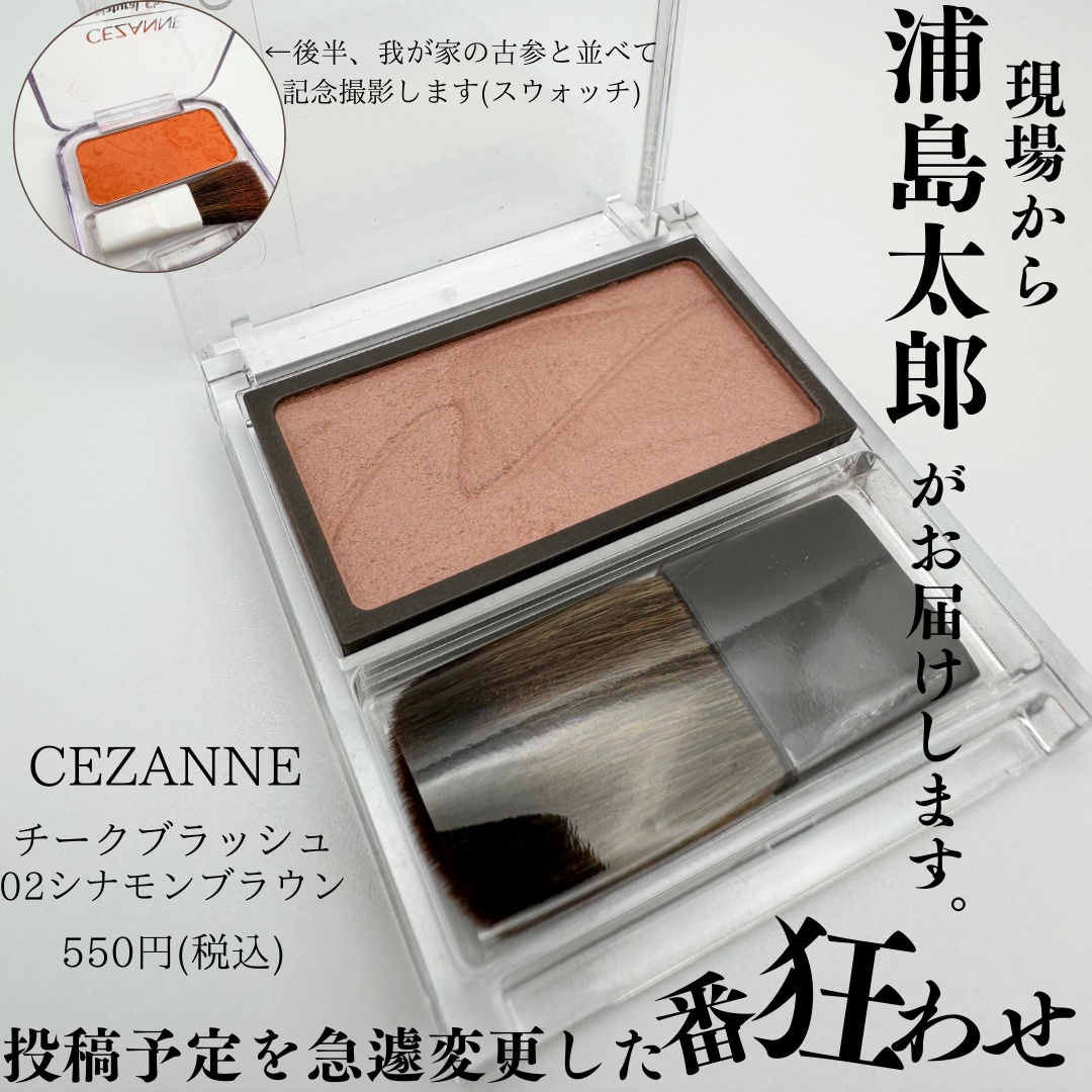 ナチュラル チークN/CEZANNE/パウダーチークを使ったクチコミ（1枚目）