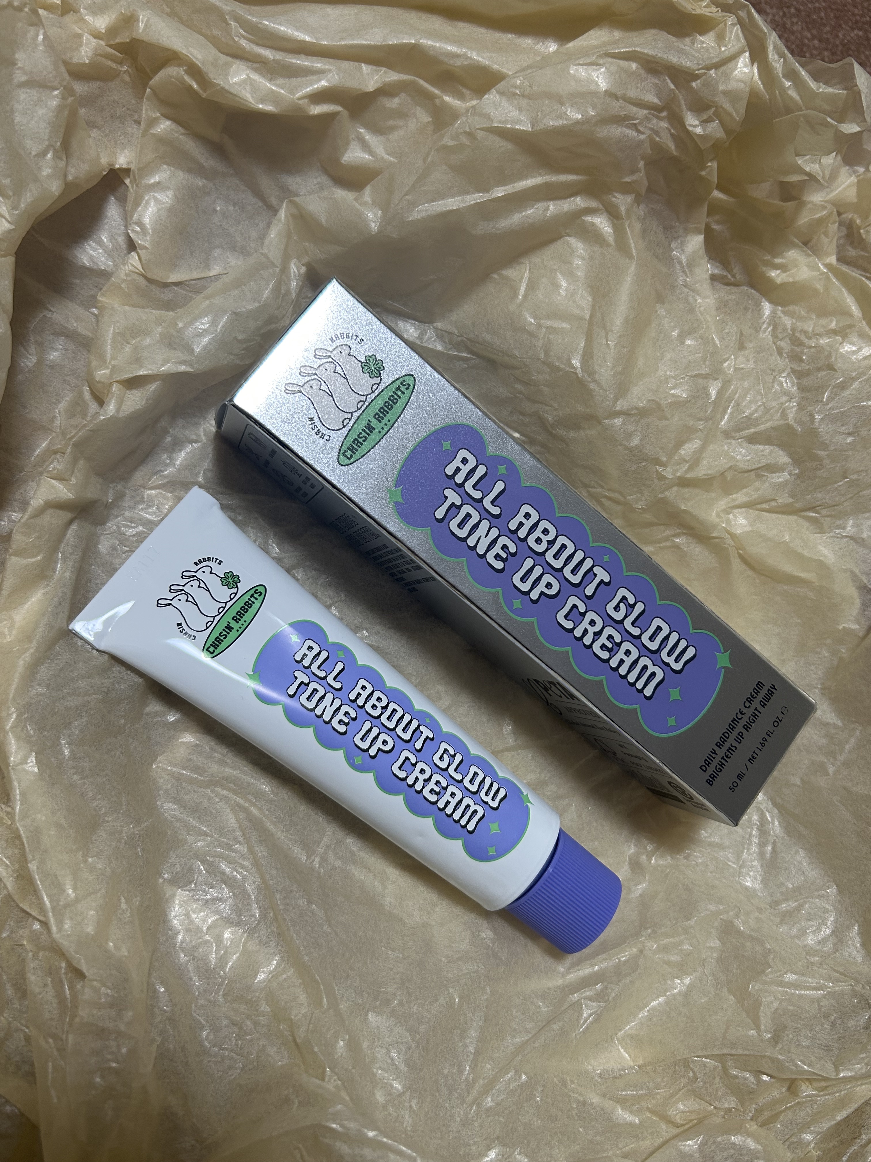 オールアバウトグロウトーンアップクリーム/CHASIN'RABBITS/化粧下地を使ったクチコミ（2枚目）