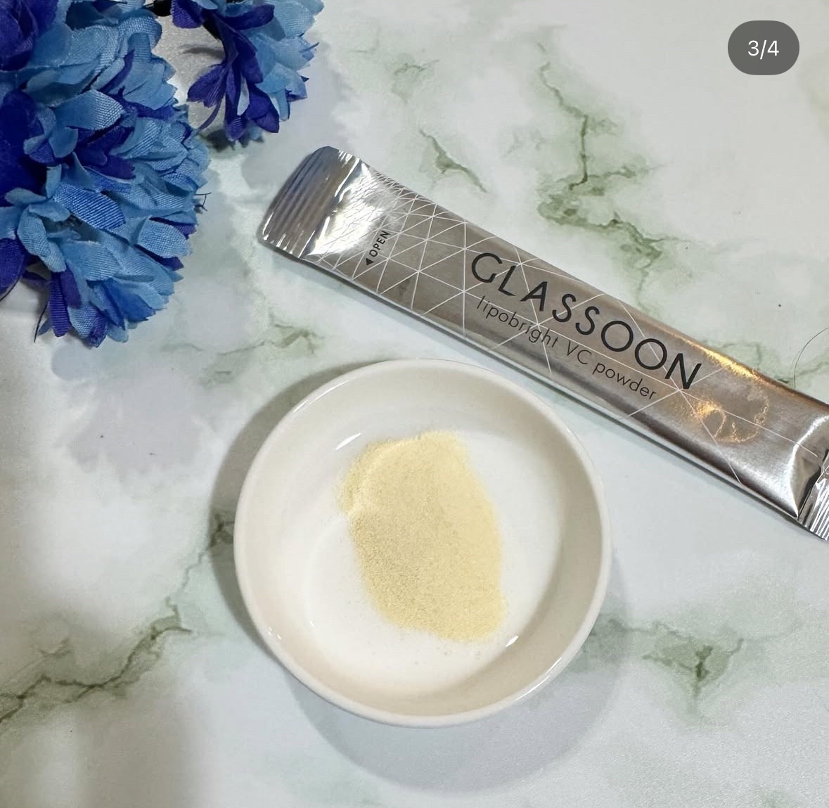 グラスーン　リポブライト　ＶＣパウダー/GLASSOON/美容サプリメントを使ったクチコミ（3枚目）