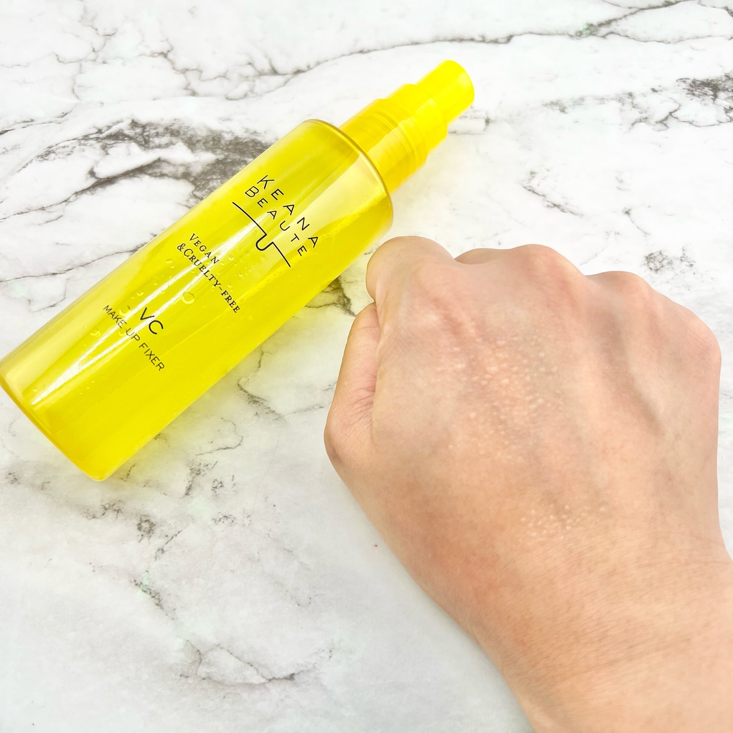 ケアナボーテ 毛穴肌メイクアップフィクサーVC 85ml/明色/ミスト状化粧水を使ったクチコミ（3枚目）