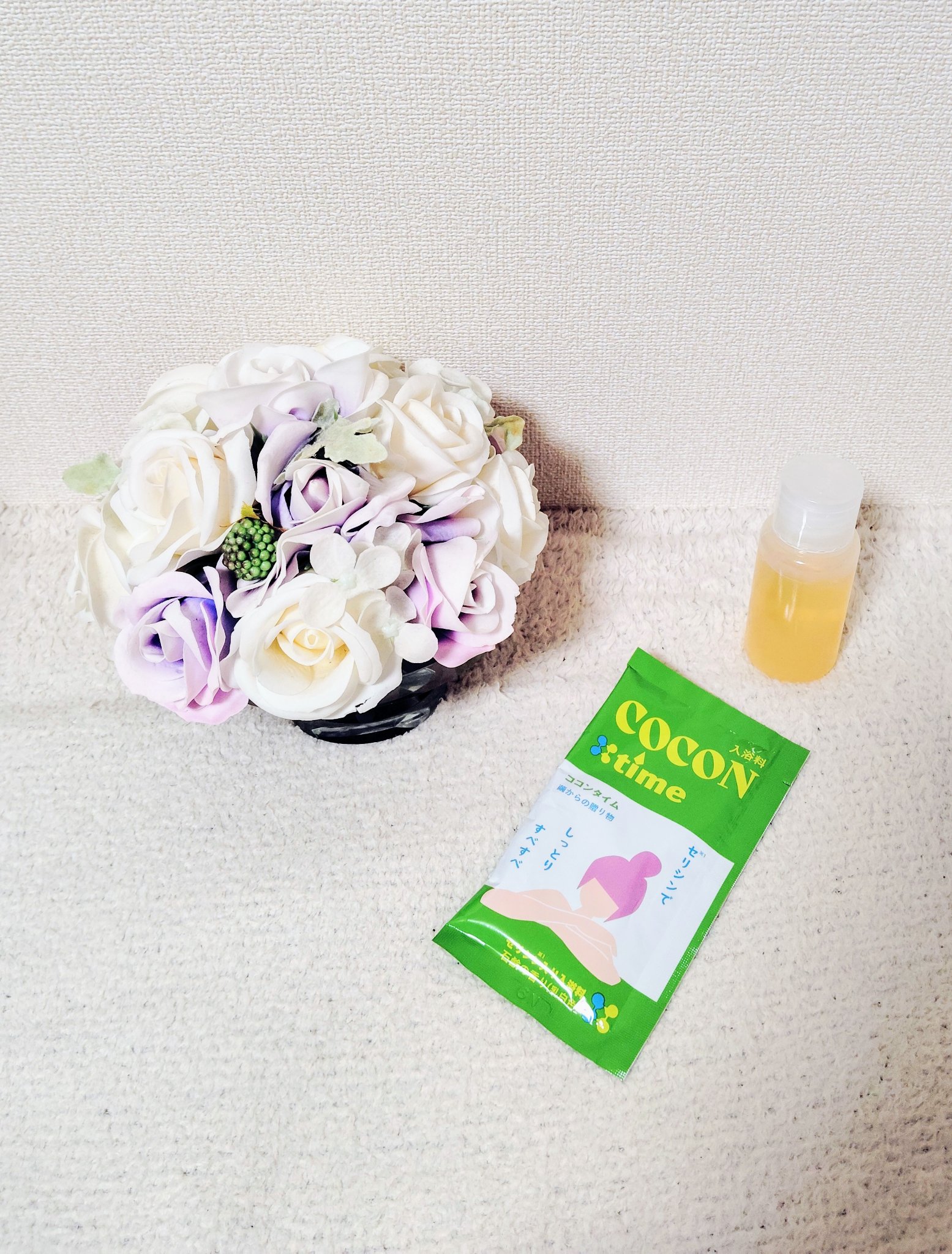 「COCON time」セリシン入り入浴料/みやびやかシリーズ/無機塩系入浴剤を使ったクチコミ（2枚目）