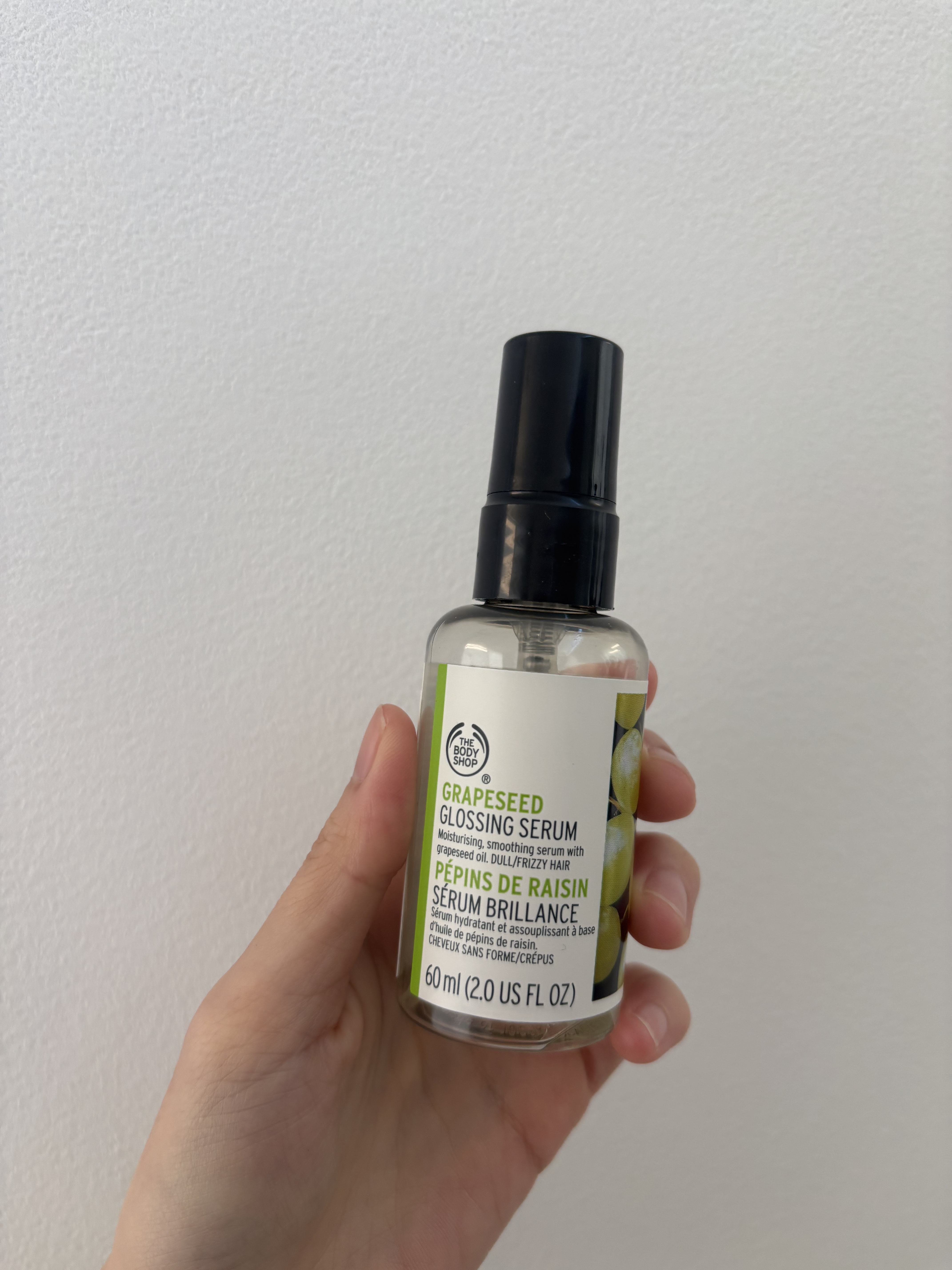 グレープシード グロッシング ヘアセラム/THE BODY SHOP/ヘアオイルを使ったクチコミ（1枚目）