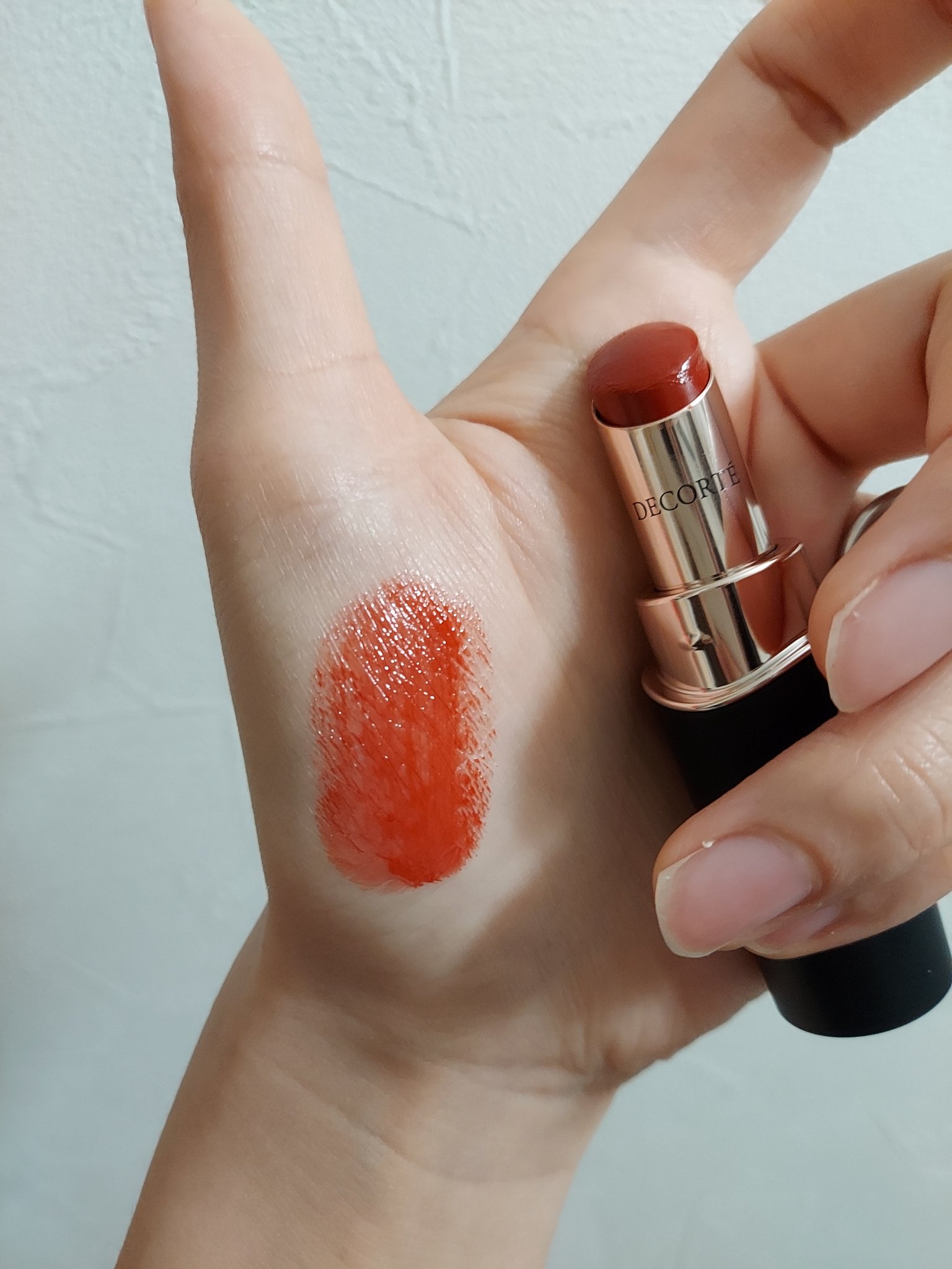 ルージュデコルテ　クリームグロウ 10G butted red/DECORTÉ/口紅を使ったクチコミ（1枚目）