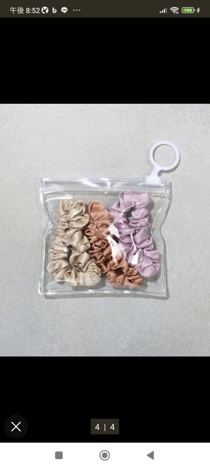 《シルク100%》シルクポニー3個セット/3COINS/ヘアアクセサリーを使ったクチコミ(8枚目)