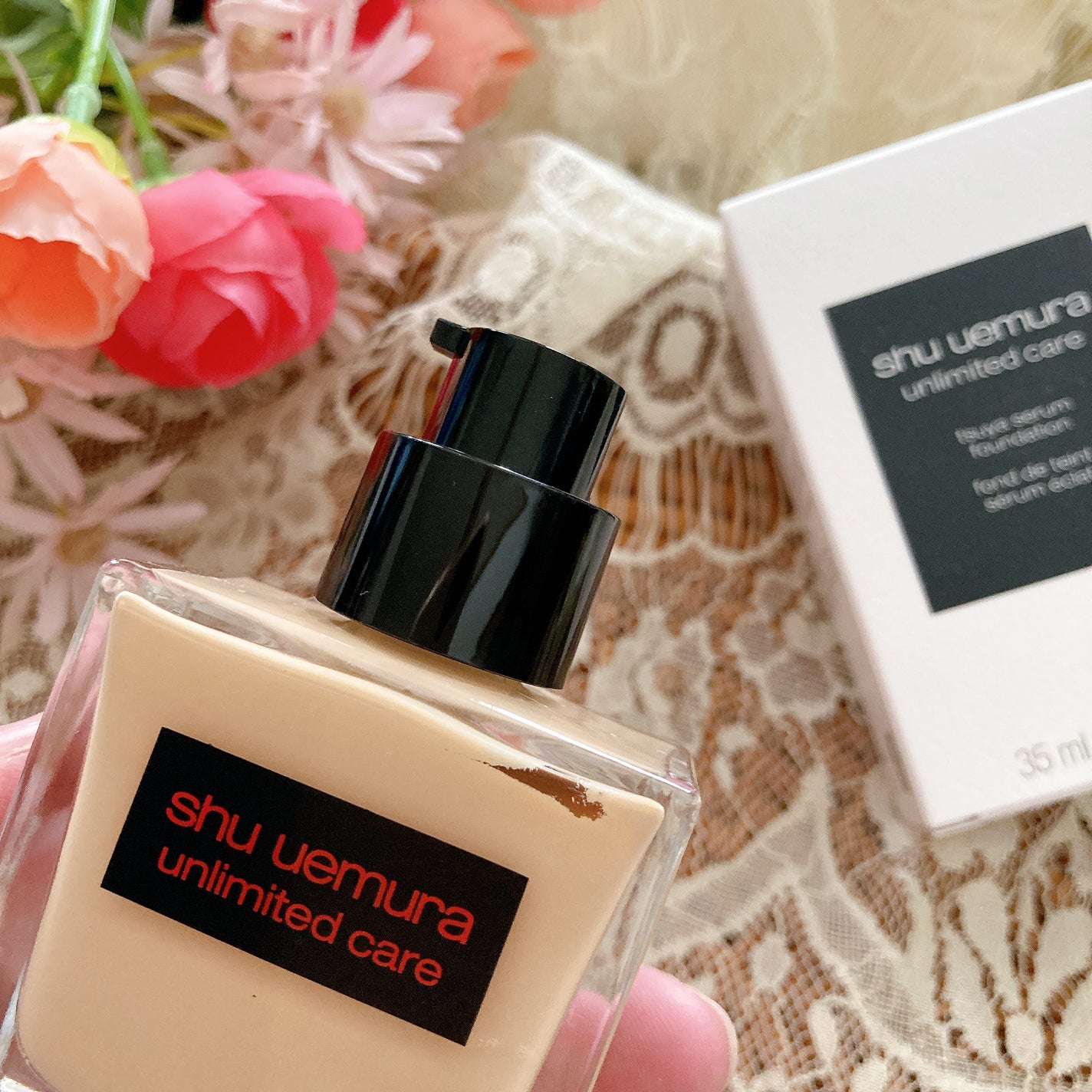 アンリミテッド ケア ツヤ セラム ファンデーション/shu uemura/リキッドファンデーションを使ったクチコミ(3枚目)