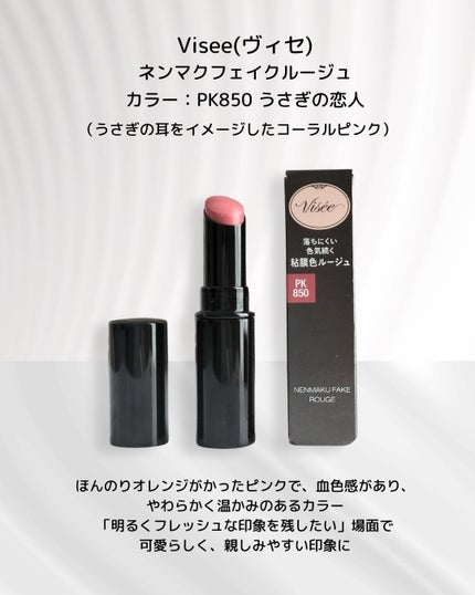 ネンマクフェイク ルージュ/Visée/口紅を使ったクチコミ(3枚目)