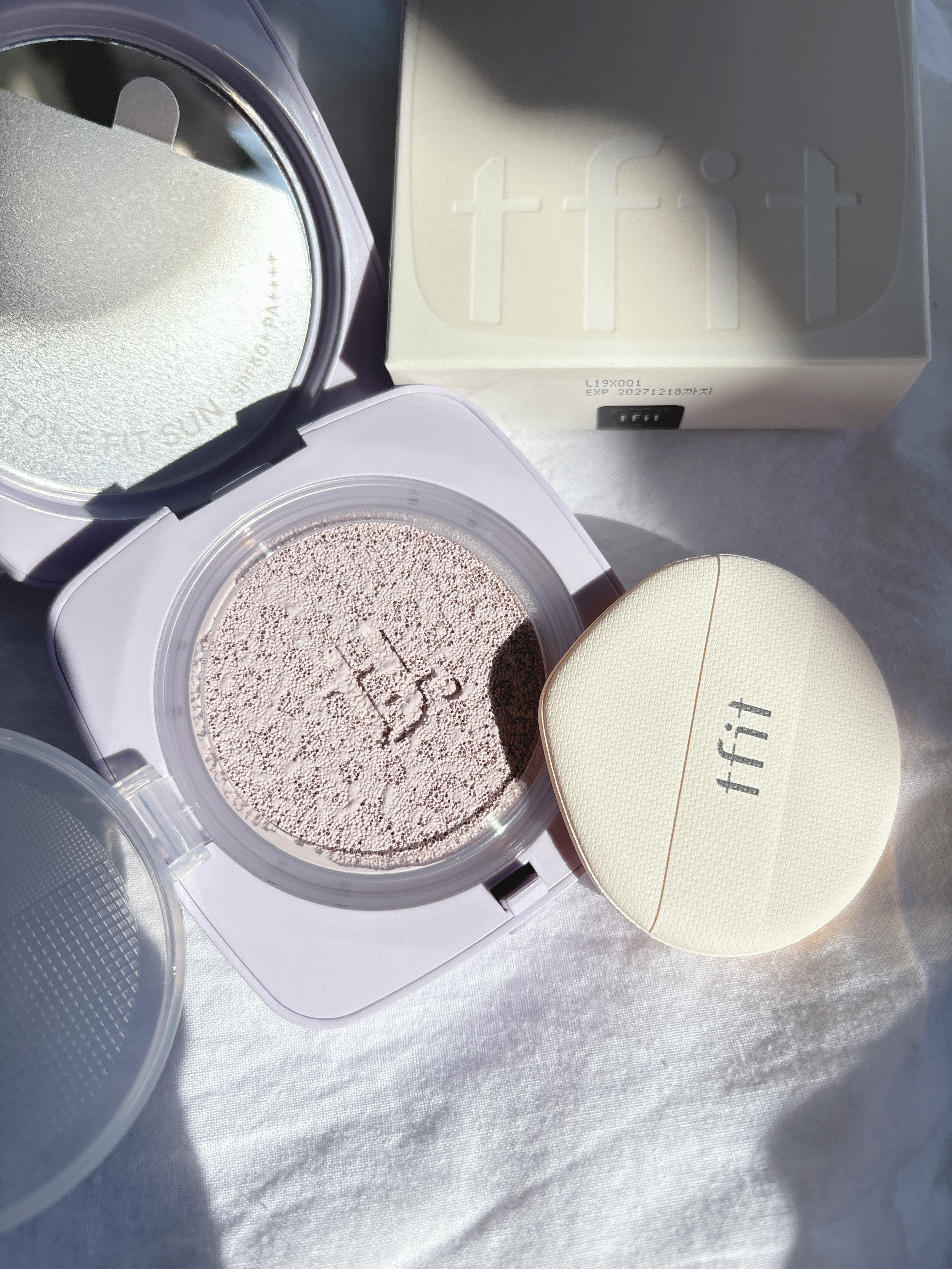 ベースフィットトーンアップサンクッション/TFIT/クッションファンデーションを使ったクチコミ（3枚目）