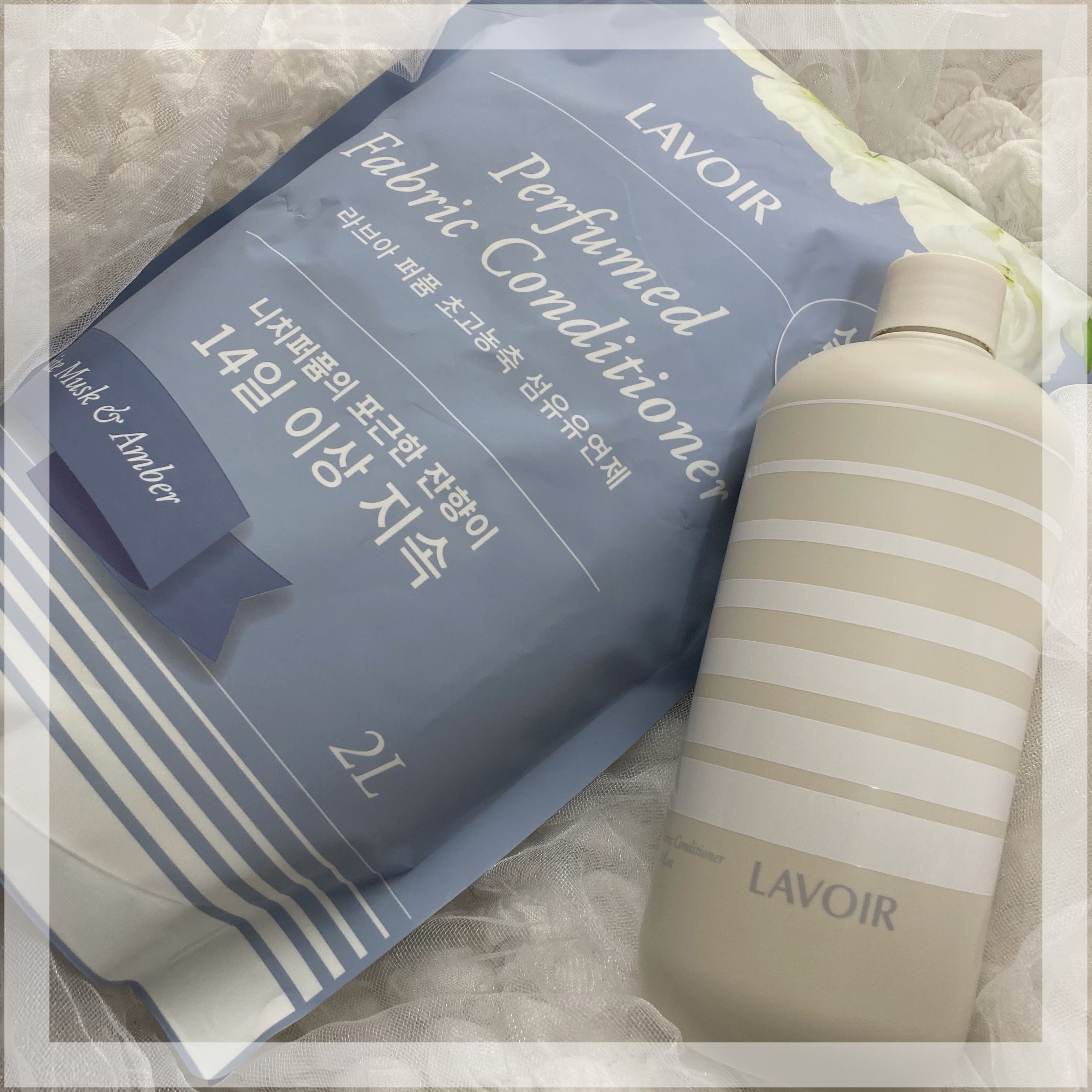 パフュームヴィーガン柔軟剤 ホワイトムスク＆アンバー 詰め替え用/LAVOIR/柔軟剤を使ったクチコミ（3枚目）