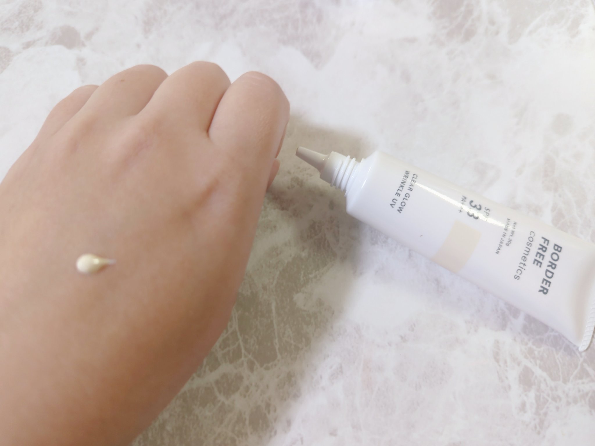 クリアグロウリンクルUV/BORDER FREE cosmetics/日焼け止め・UVケアを使ったクチコミ（2枚目）