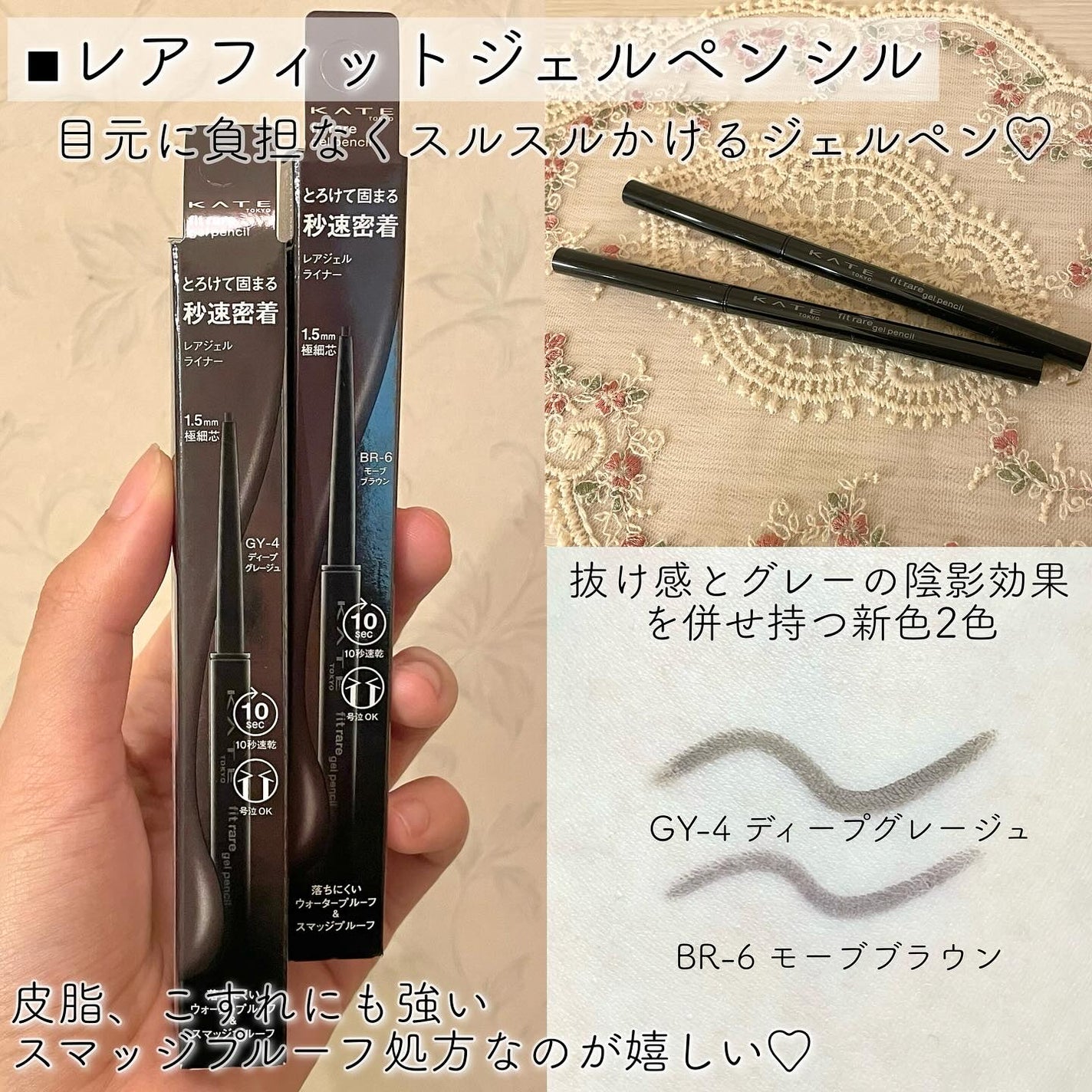 ケイト レアフィットジェルペンシルN/KATE/ジェルアイライナーを使ったクチコミ(2枚目)