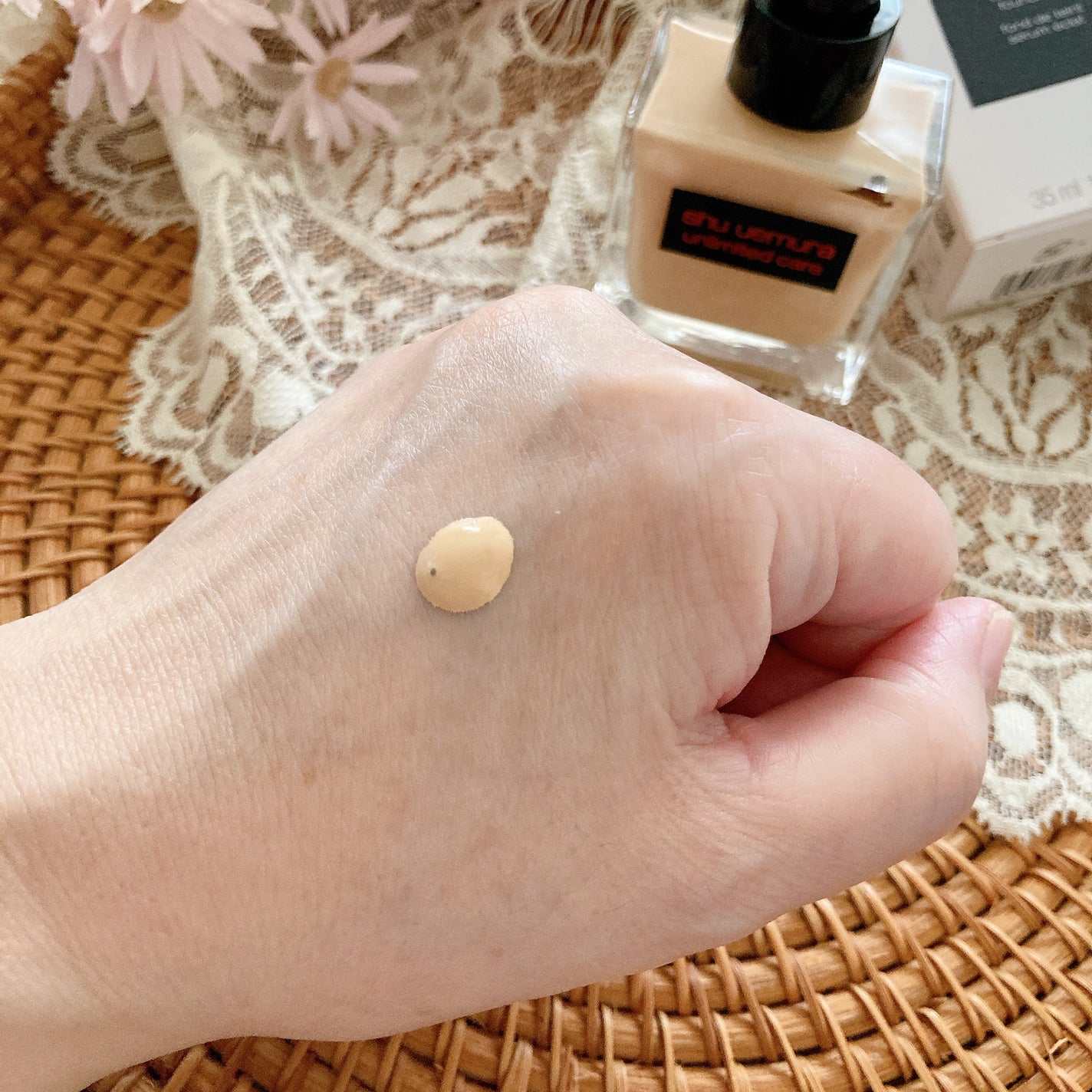 アンリミテッド ケア ツヤ セラム ファンデーション/shu uemura/リキッドファンデーションを使ったクチコミ(4枚目)