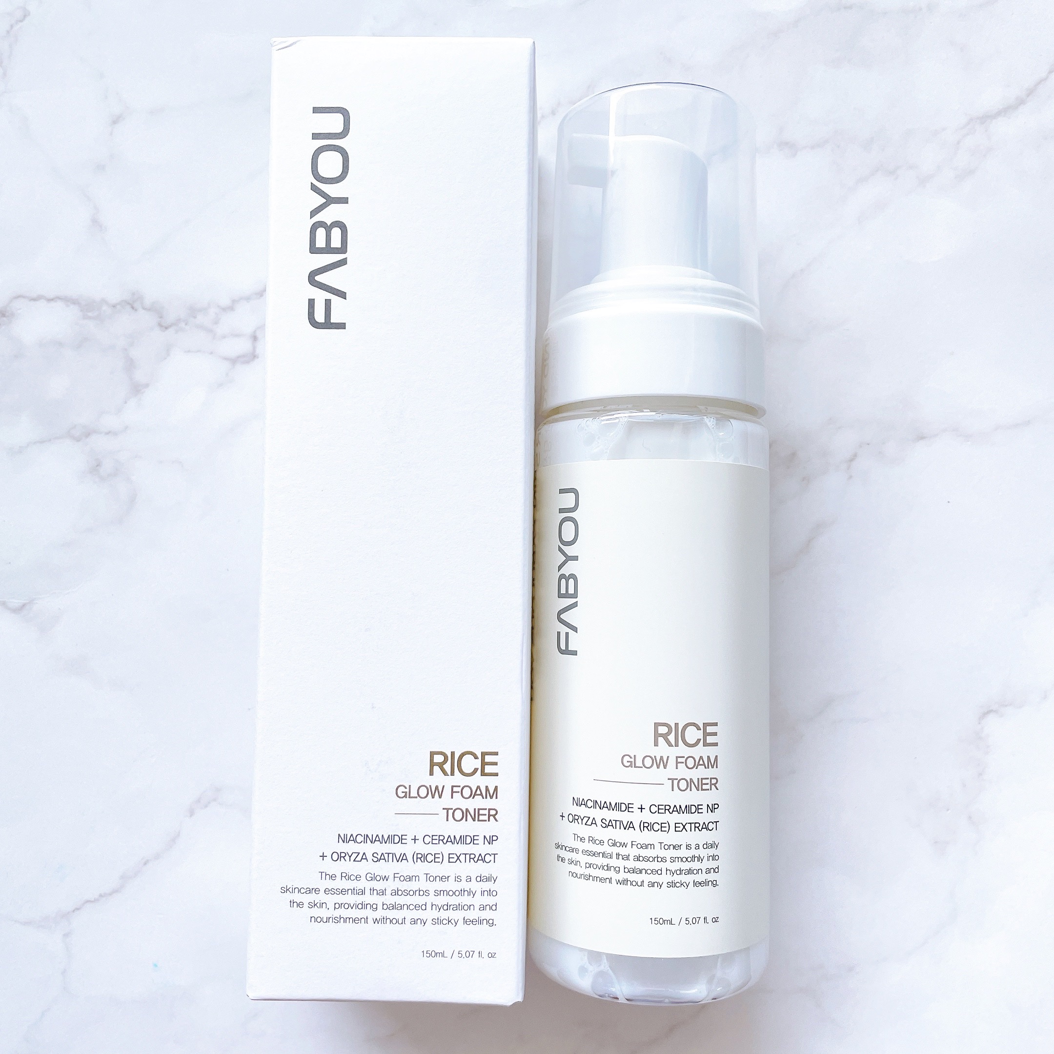 ライス グロウ フォームトナー/FABYOU/化粧水を使ったクチコミ（2枚目）