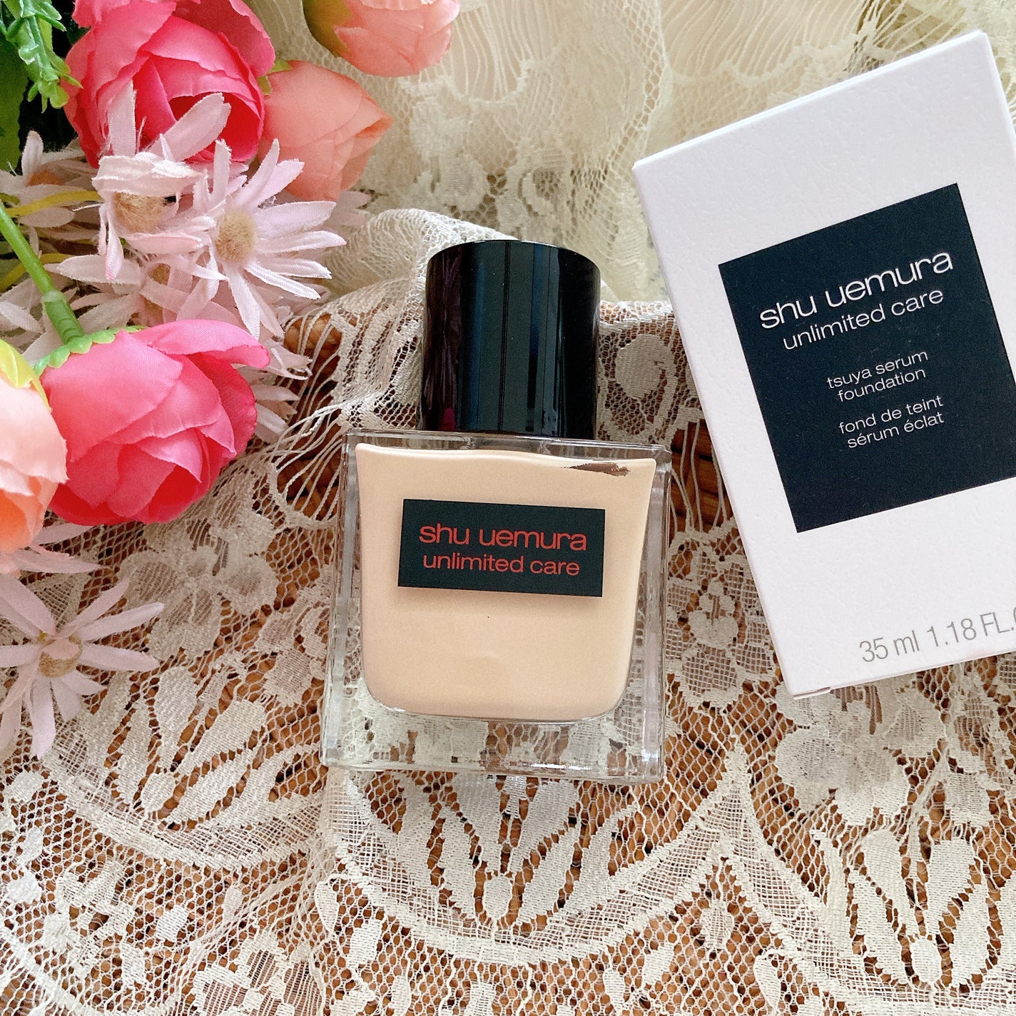 アンリミテッド ケア ツヤ セラム ファンデーション/shu uemura/リキッドファンデーションを使ったクチコミ(1枚目)