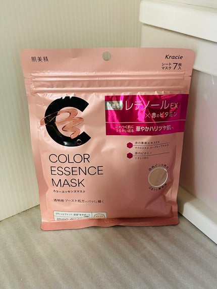 肌美精 カラーエッセンスマスク ピンク/肌美精/シートマスク・パックを使ったクチコミ(1枚目)