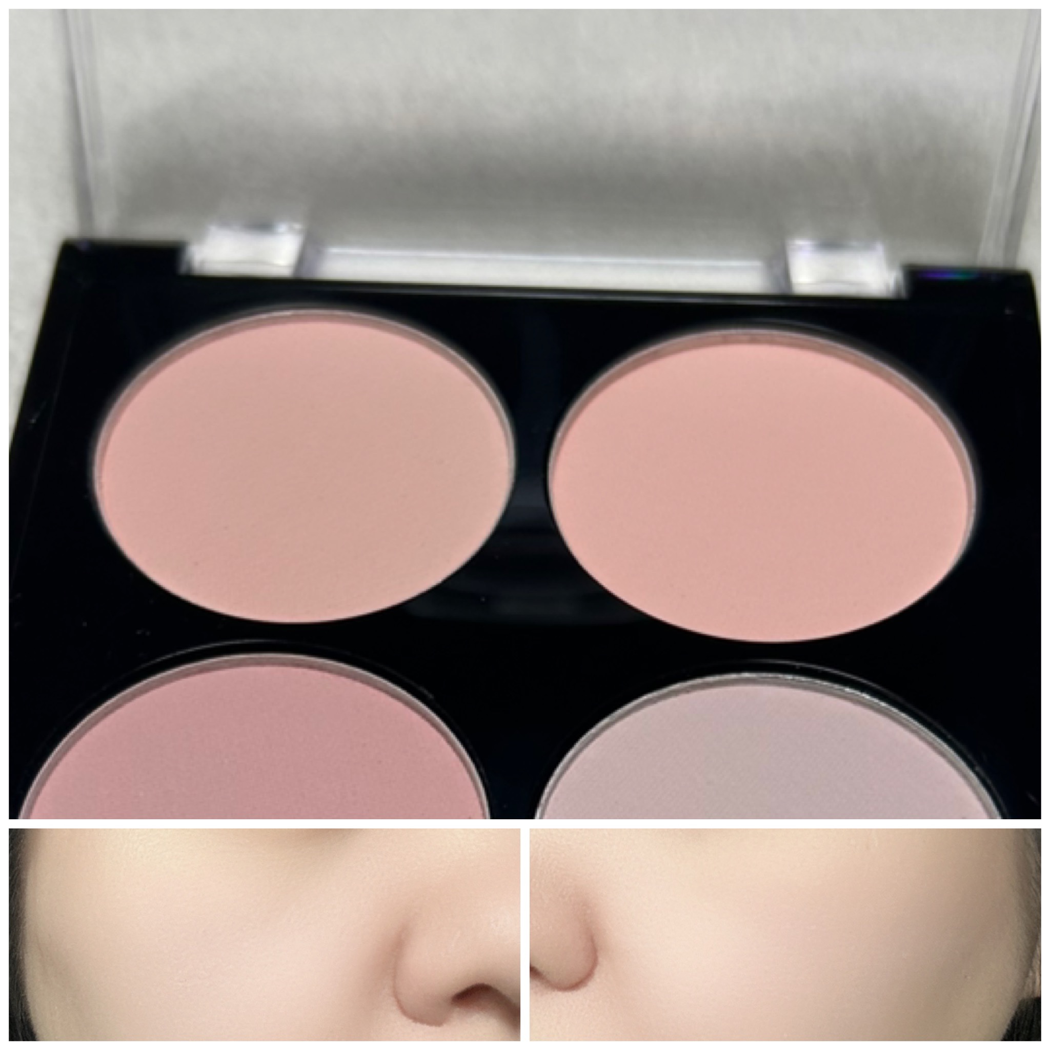 ＵＧＴ　ブレンディング　チークカラーパレット 01c　ソフトローズ/U R GLAM/パウダーチークを使ったクチコミ（3枚目）