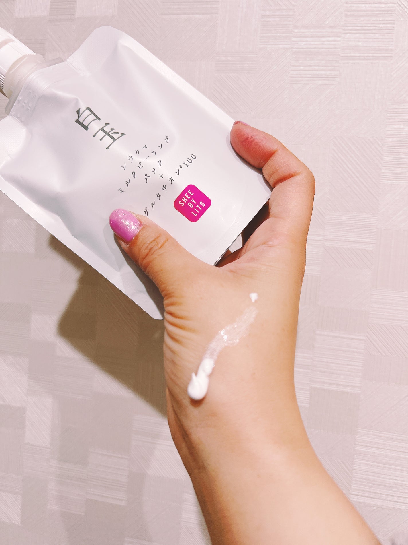 SHEE BY LITS 白玉ミルクピーリングパック/リッツ/洗い流すパック・マスクを使ったクチコミ(4枚目)