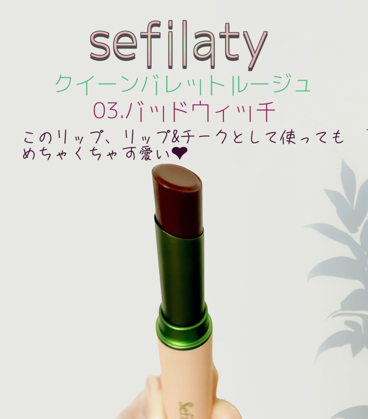 セフィラティ クイーンバレットルージュ/Sefilaty/口紅を使ったクチコミ（1枚目）