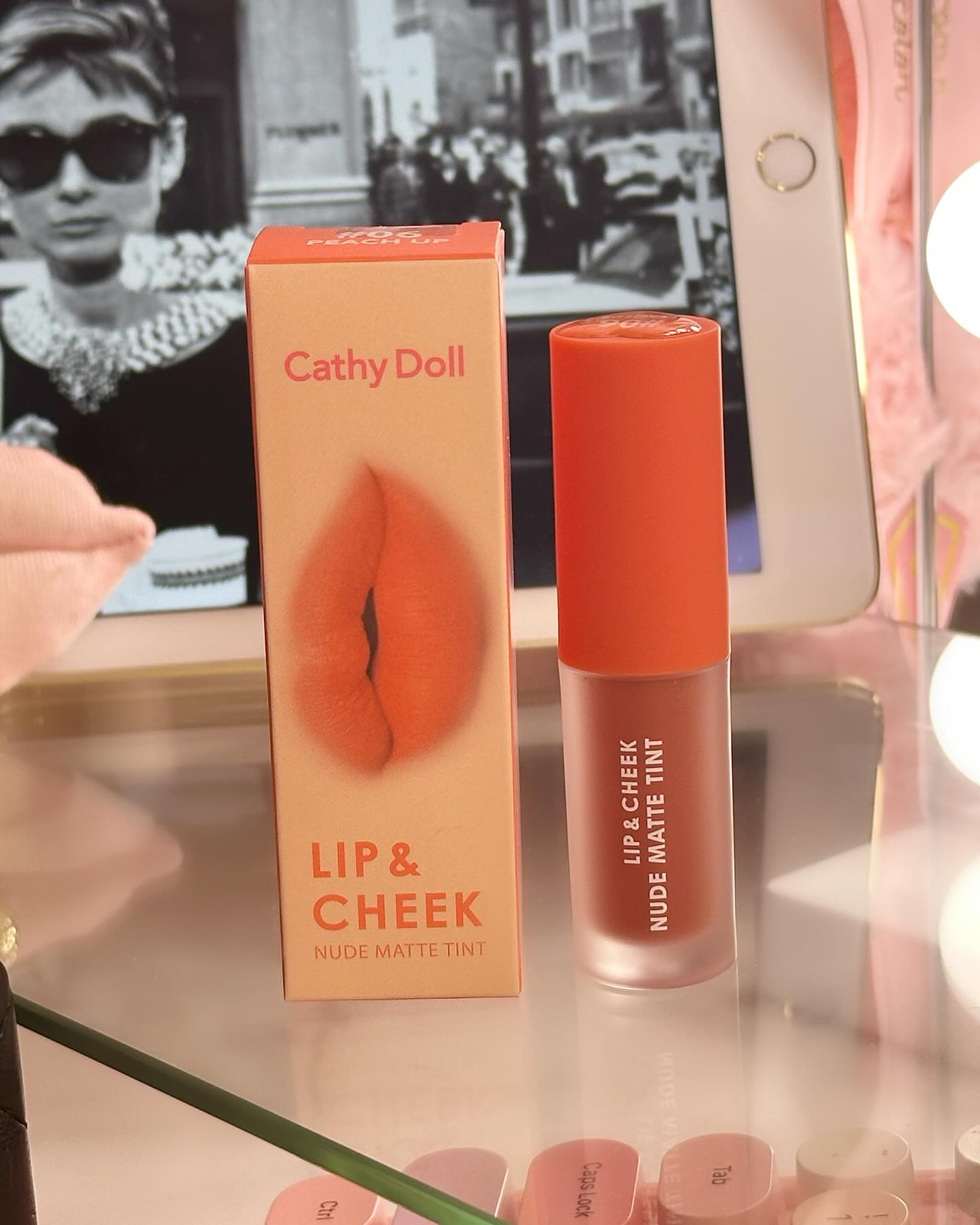 リップアンドチーク ヌードマットティント/CathyDoll/リップティントを使ったクチコミ（3枚目）