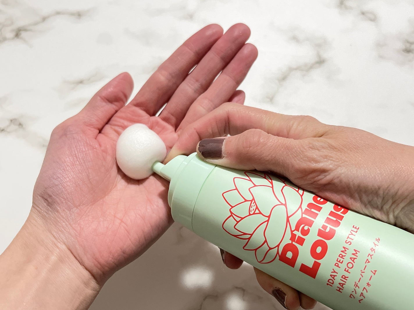 ロータス ワンデーパーマスタイル ヘアフォーム ティー&シトラスの香り/ダイアン/その他スタイリングを使ったクチコミ(2枚目)