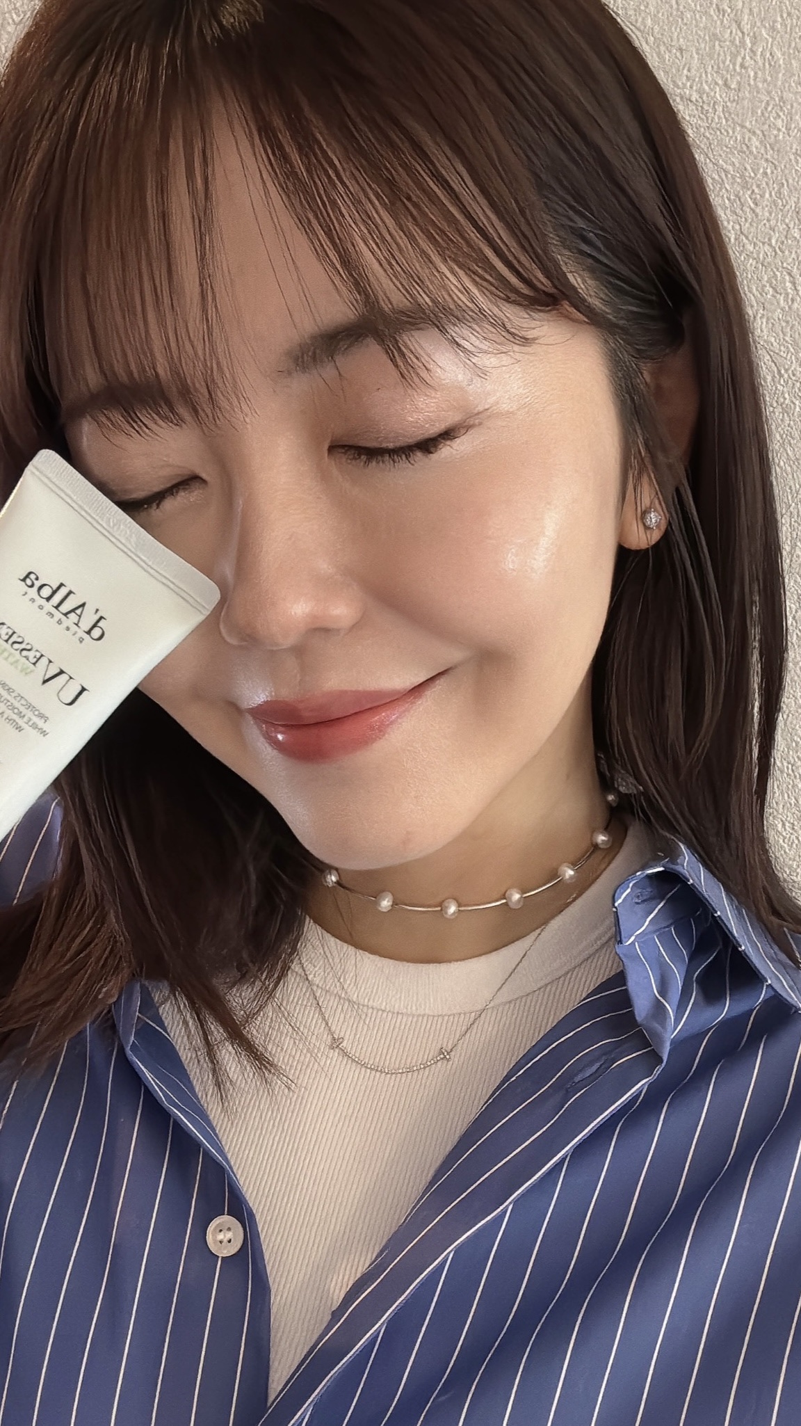 ダルバ ウォータフル トーンアップ サンクリーム(パープル)/ダルバ/日焼け止めクリームを使ったクチコミ（3枚目）