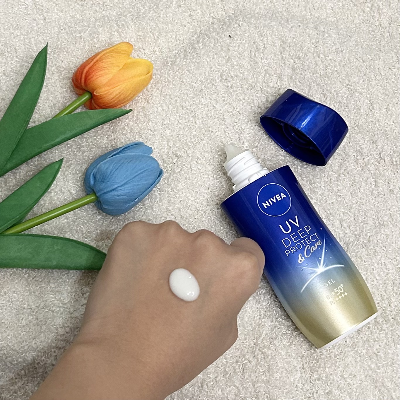 ニベアUV ディープ プロテクト＆ケア ジェル/ニベア/日焼け止めジェルを使ったクチコミ（2枚目）