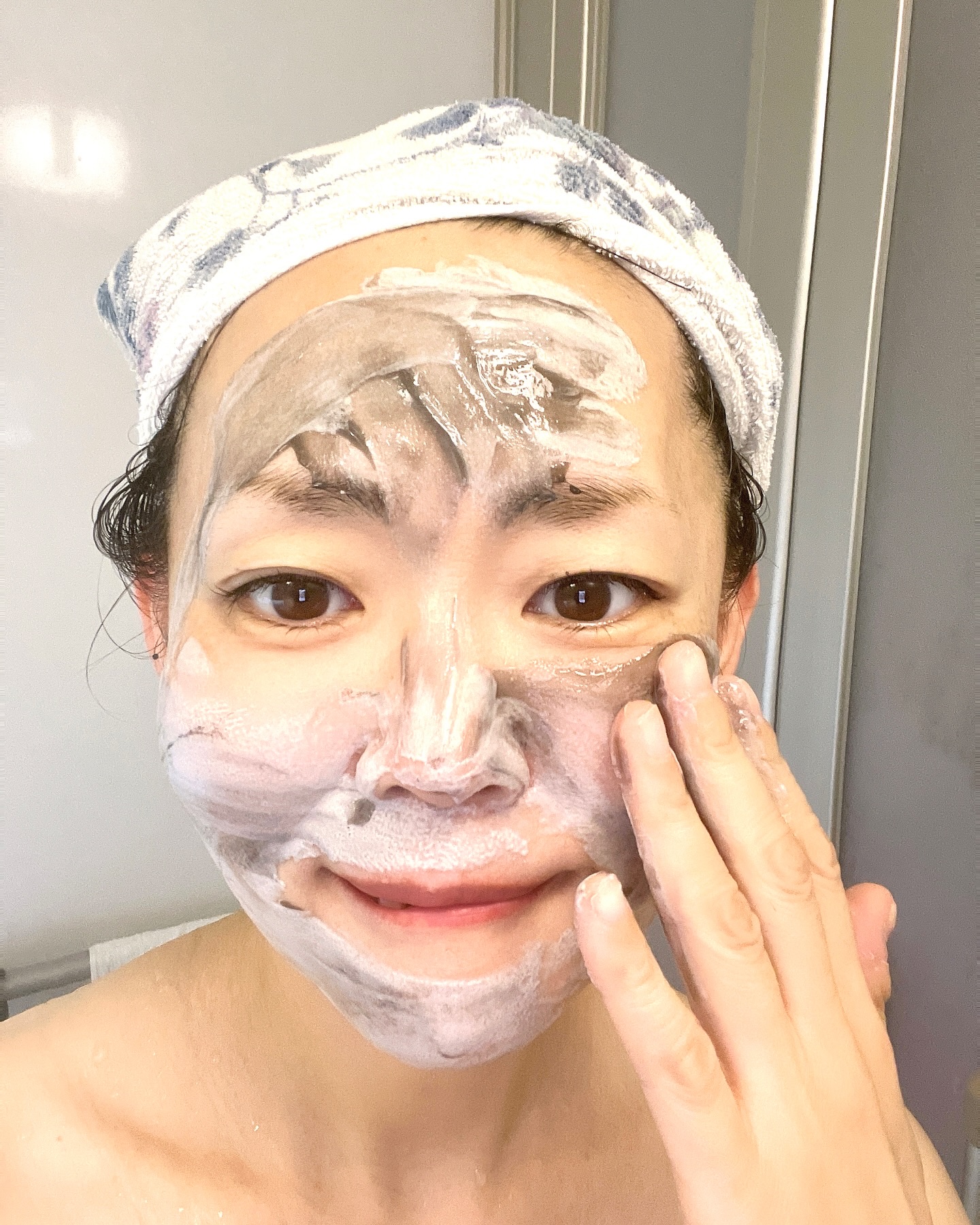 洗顔だけじゃない＋パックもできる洗顔料 ブラックプレミアム/ONE STONE TWO BIRDS/洗顔フォームを使ったクチコミ（3枚目）