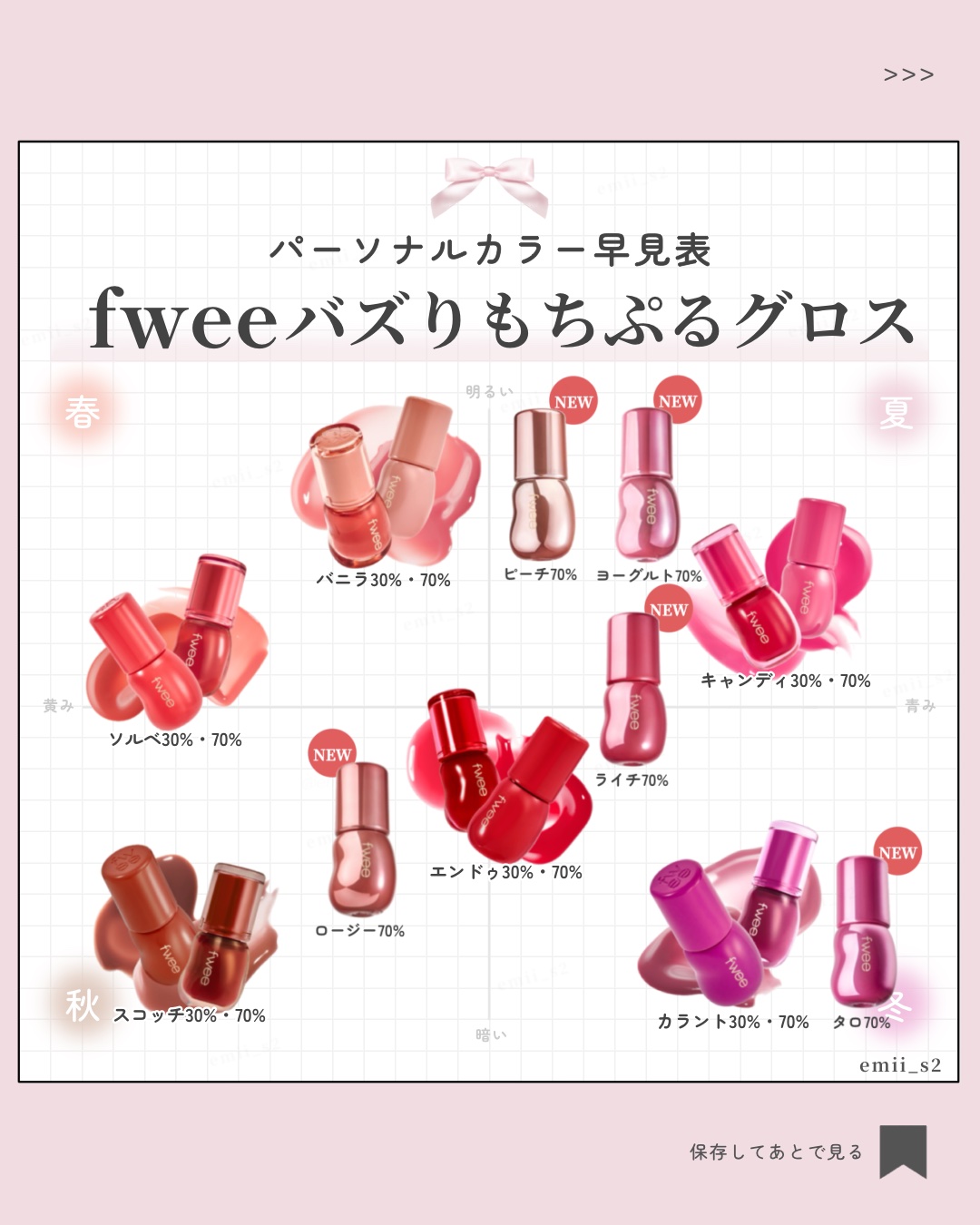 全て試し塗りのみ fwee 3Dボリューミンググロス 全色 新色レビュー】フィー 3Dボリューミンググロス｜fweeの口コミ