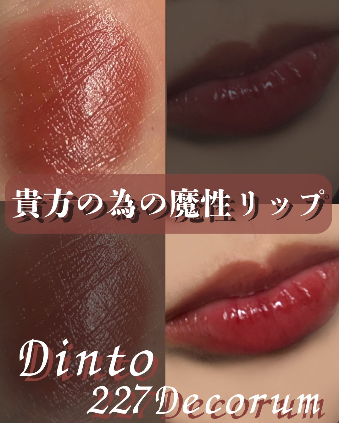 ブラーグロイリップティント/Dinto/リップティントを使ったクチコミ(1枚目)
