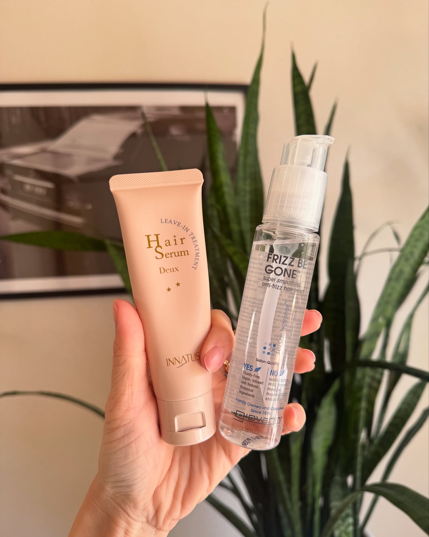 フリッズビーゴーン スムージング ヘアセラム/giovanni/ヘアオイルを使ったクチコミ（1枚目）