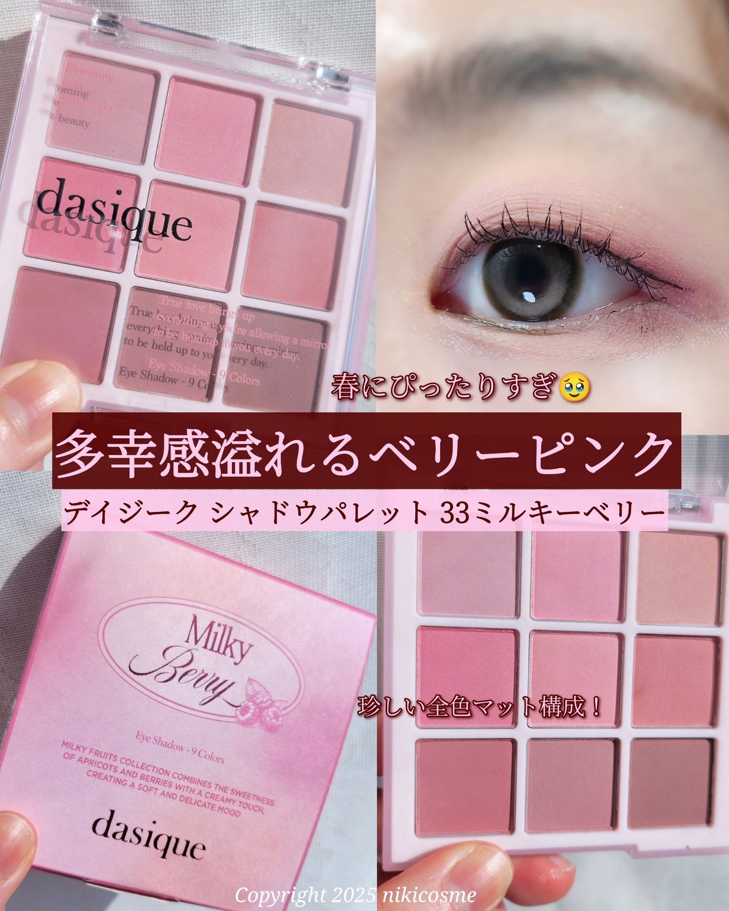 シャドウパレット/dasique/アイシャドウパレットを使ったクチコミ(1枚目)