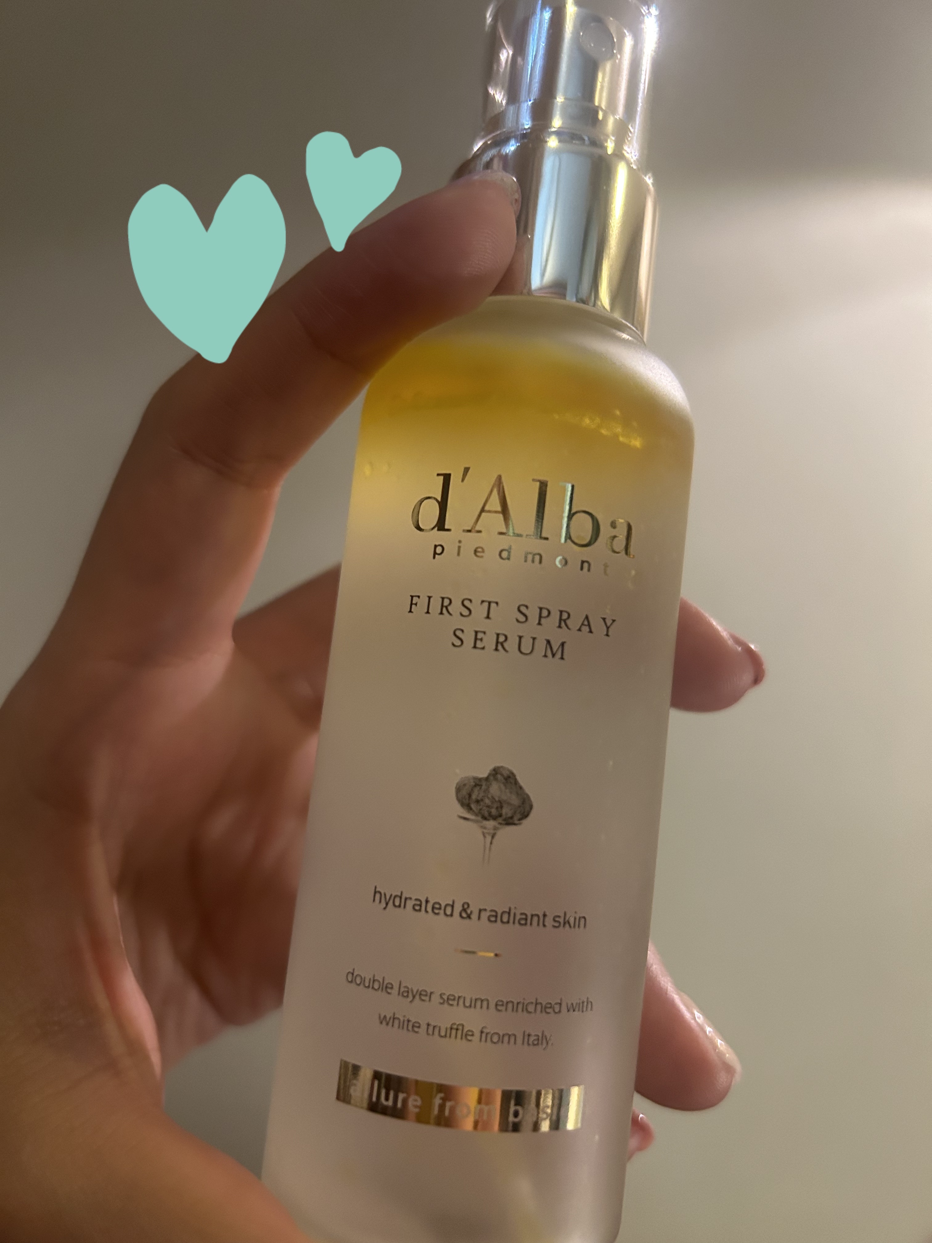 ダルバ ホワイトトリュフファーストスプレーセラム/ダルバ/ミスト状化粧水を使ったクチコミ（1枚目）