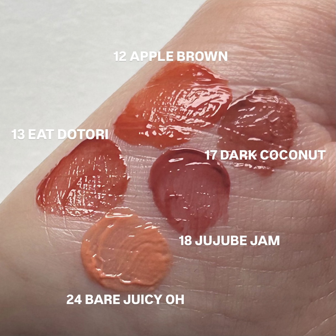 ザ ジューシーラスティングティント/rom&nd/リップティントを使ったクチコミ（3枚目）