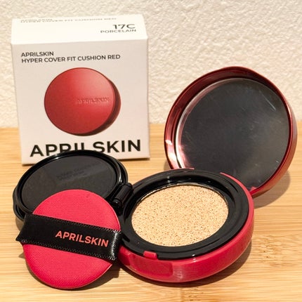 ハイパーカバーフィットクッション red/APRILSKIN/クッションファンデーションを使ったクチコミ(1枚目)