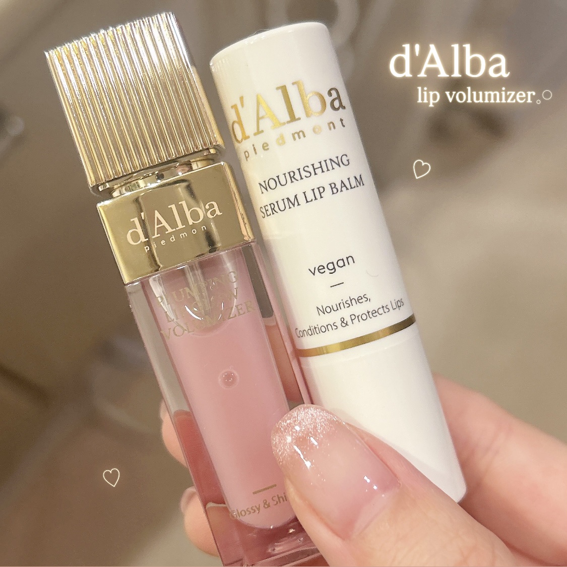 プランピングリップグロウムードボリューマイザー 01 フィーブルピンク(Feeble Pink)/ダルバ/リップグロスを使ったクチコミ（1枚目）