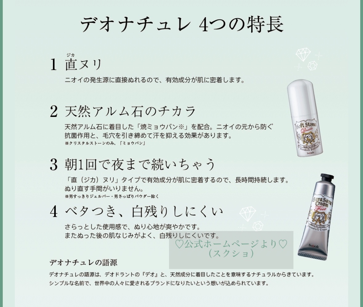 薬用ソフトストーンＷ/デオナチュレ/デオドラント・制汗剤を使ったクチコミ（2枚目）