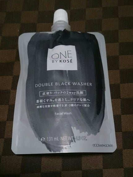 ONE BY KOSE ダブル ブラック ウォッシャーのクチコミ「❇ONE BY KOSE❇
❇ダブル ブラック ウォッシャー❇
140g
<洗顔料>
LIPS.....」(1枚目)