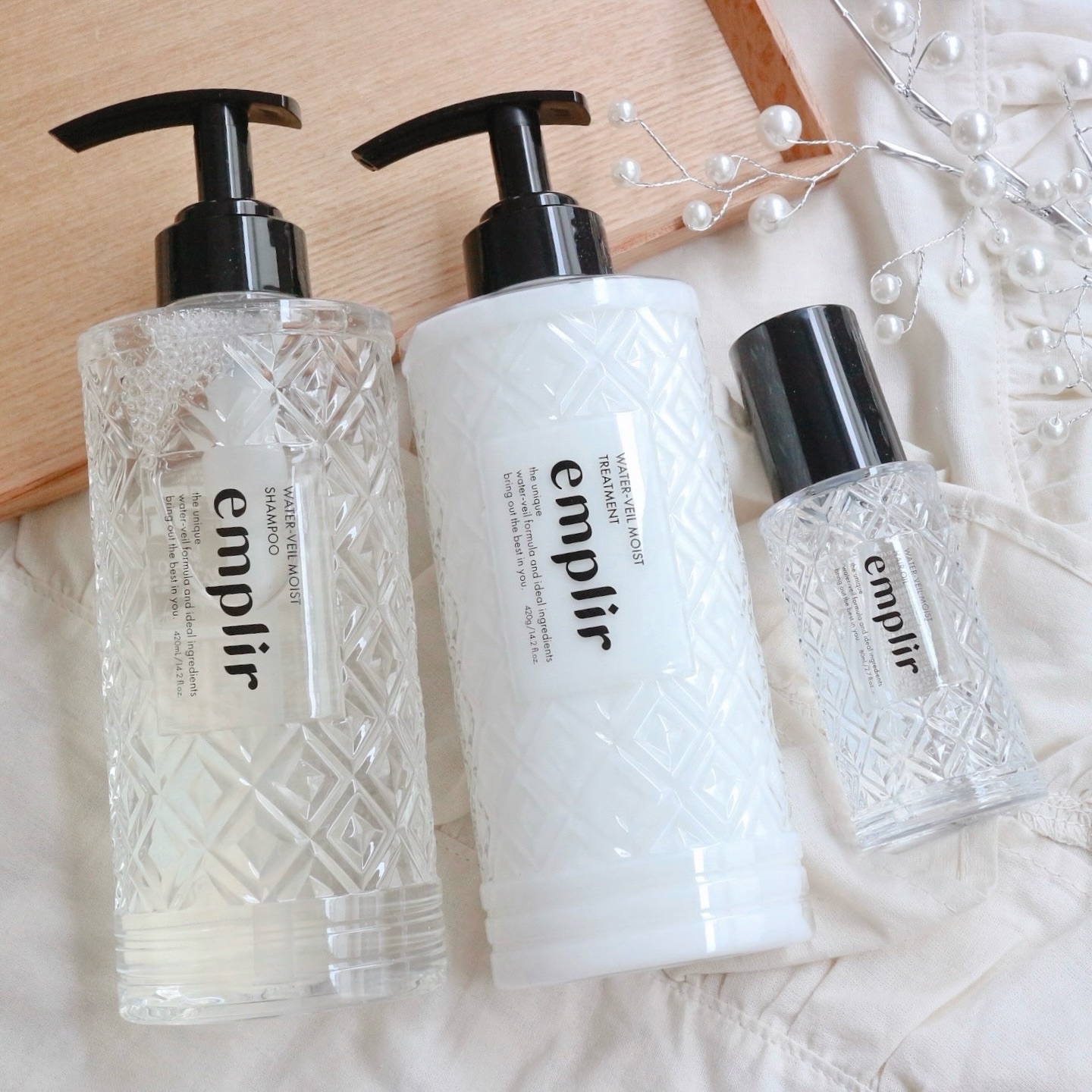 ウォーターベール　モイストシャンプー／トリートメント/emplir/市販シャンプーを使ったクチコミ（1枚目）