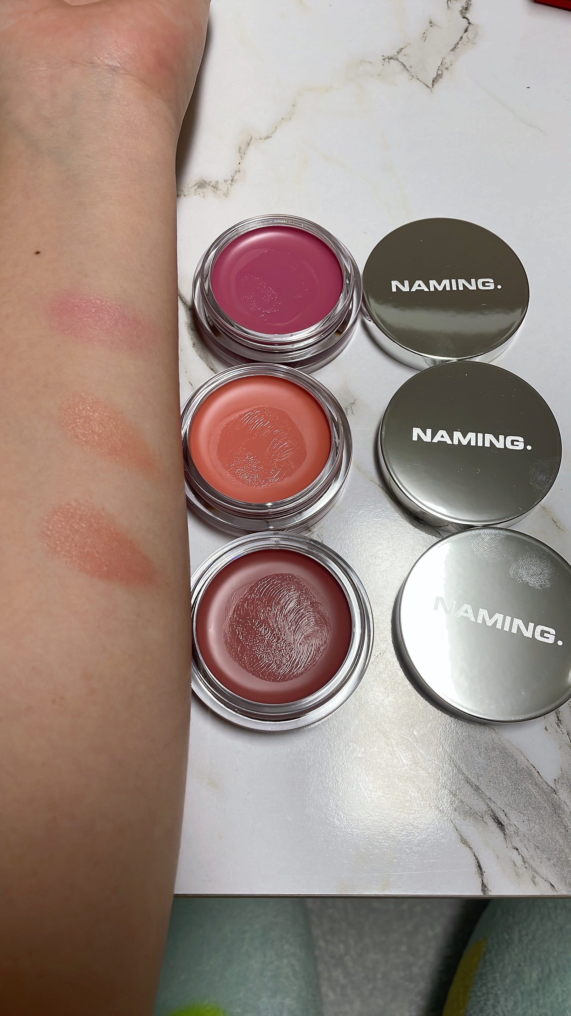 ネーミング　ソフティクリームブラッシュ/NAMING./ジェル・クリームチークを使ったクチコミ（1枚目）