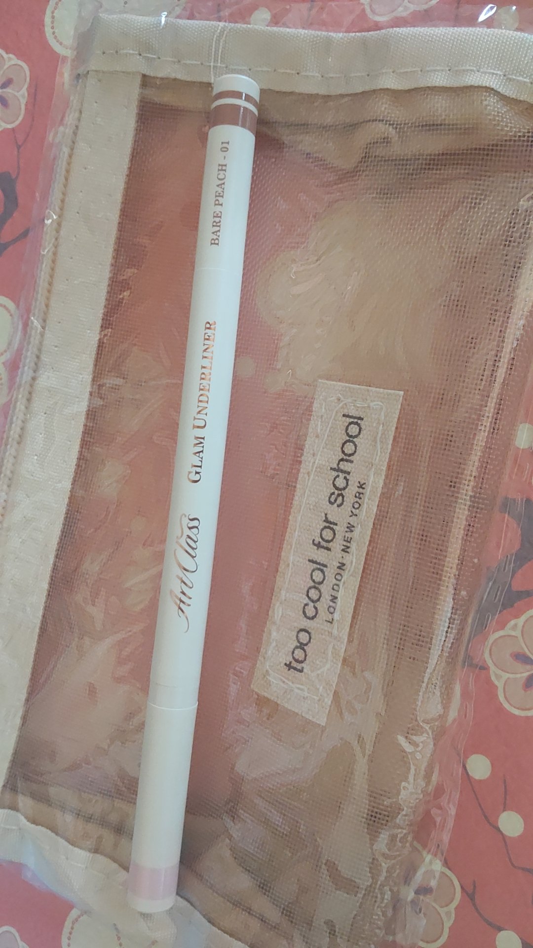 グラムアンダーライナー #1 ベアピーチ/too cool for school/ペンシルアイライナーを使ったクチコミ（1枚目）