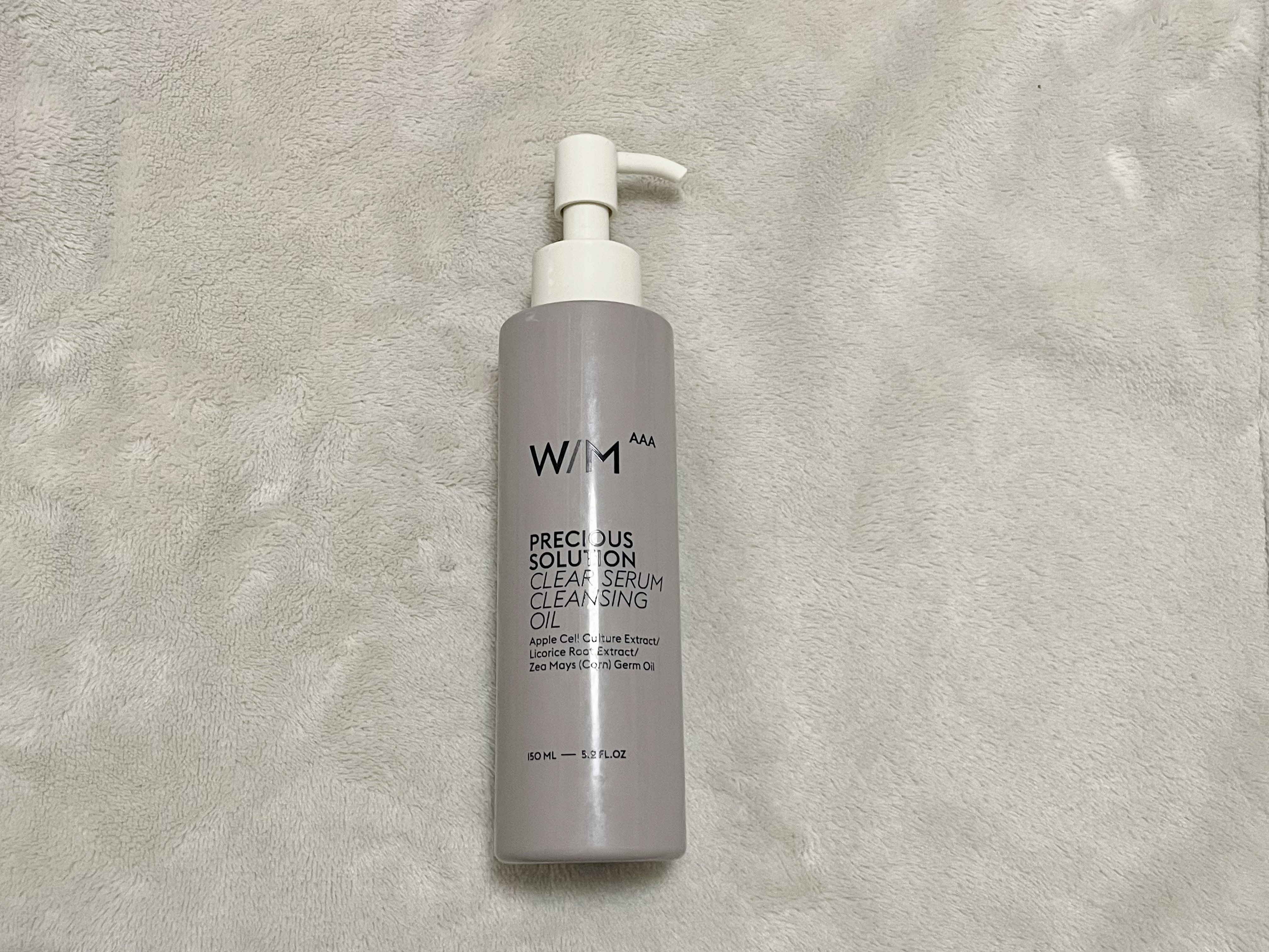 Ｗ/M AAA プレシャスソリューション クリアセラム クレンジングオイルのクチコミ「SNSでの口コミを見て購入｡

かなりサラッとしたオイル
洗い上がりに若干の油膜感があるので､.....」（1枚目）