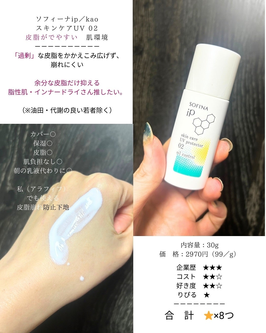 ソフィーナ iP スキンケアUV 01乾燥しがちな肌環境 SPF50+ PA++++/SOFINA iP/日焼け止めクリームを使ったクチコミ(4枚目)