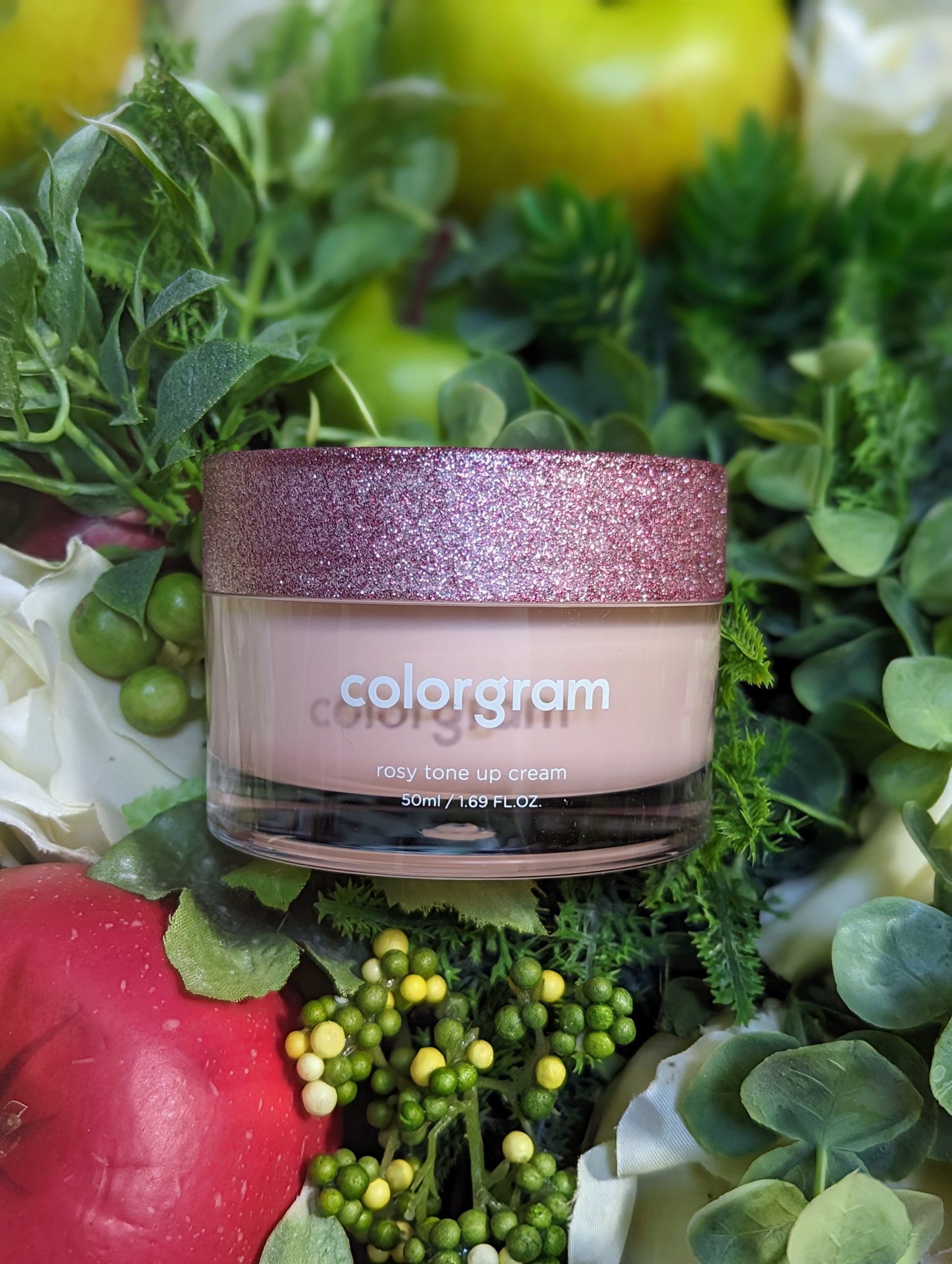 Colorgram ロージー トーンアップクリーム のクチコミ「容器がキラキラでとても可愛いです(*^^*)
こっくりしたクリームですが、よく伸びて少量でトー.....」（1枚目）