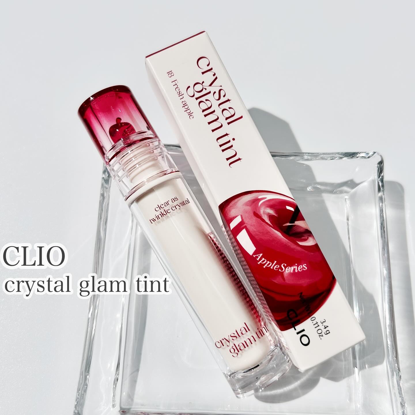 クリスタル グラム ティント 18 フレッシュアップル(FRESH APPLE)/CLIO/リップティントを使ったクチコミ（1枚目）