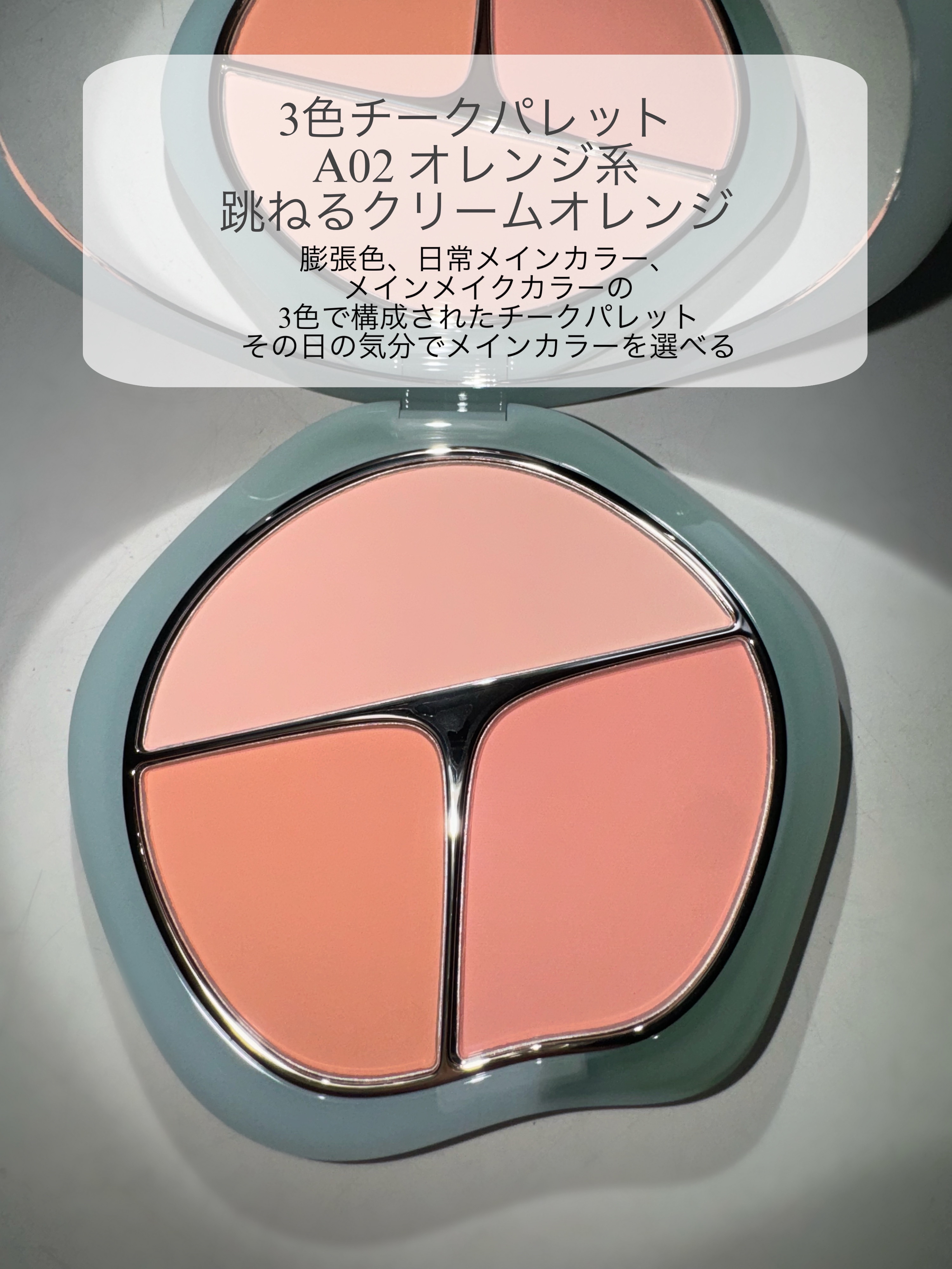 TIMAGE  3色チークパレット/TIMAGE/パウダーチークを使ったクチコミ（2枚目）