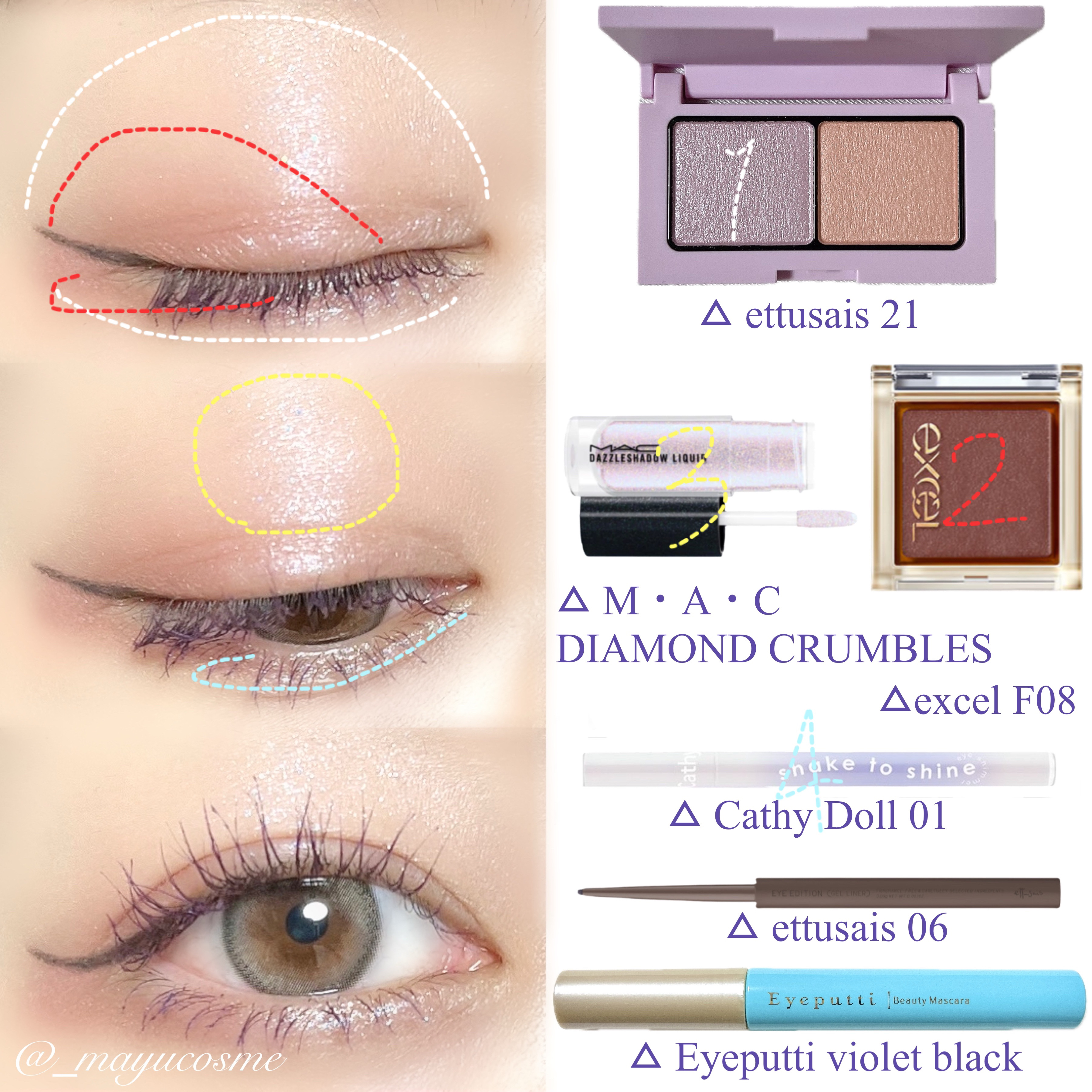 ひとえ・奥ぶたえ用マスカラ/アイプチ®/マスカラを使ったクチコミ（2枚目）