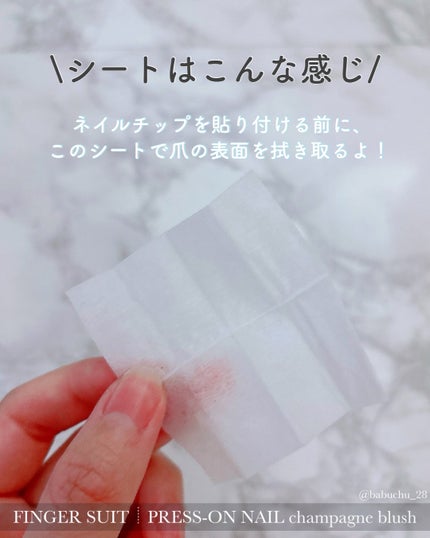 ネイルチップ(シールタイプ) Champagne Blush/FINGER SUIT/ネイルチップ・パーツの画像