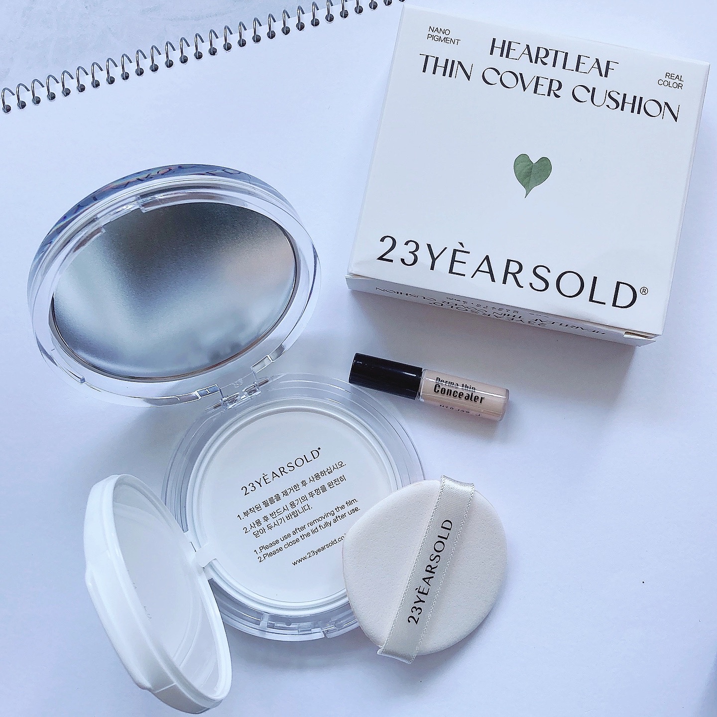 ハートリーフシーンカバークッション/23years old/クッションファンデーションを使ったクチコミ（2枚目）