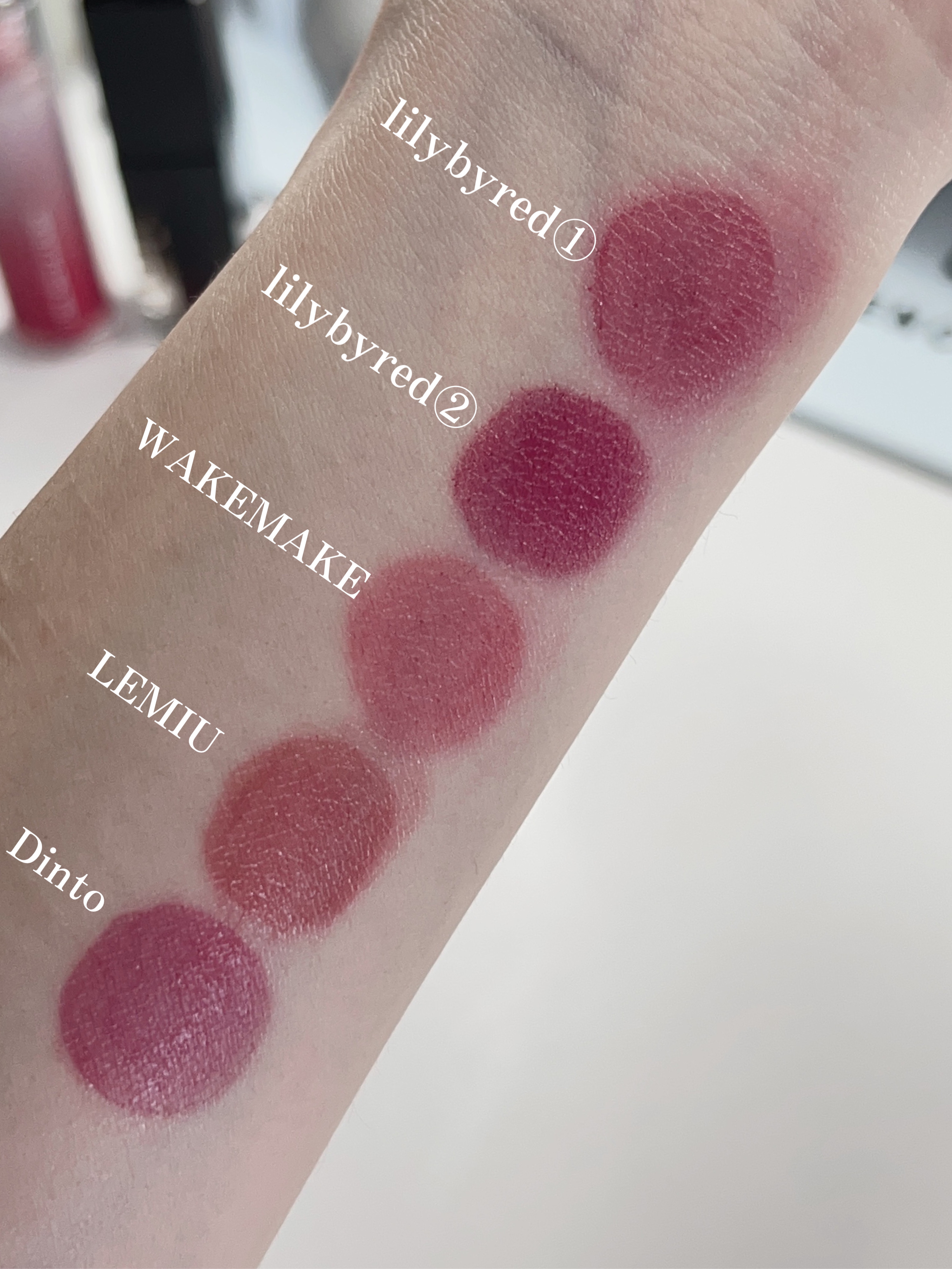 デュイジェルグロウティント/wakemake/リップティントを使ったクチコミ（3枚目）